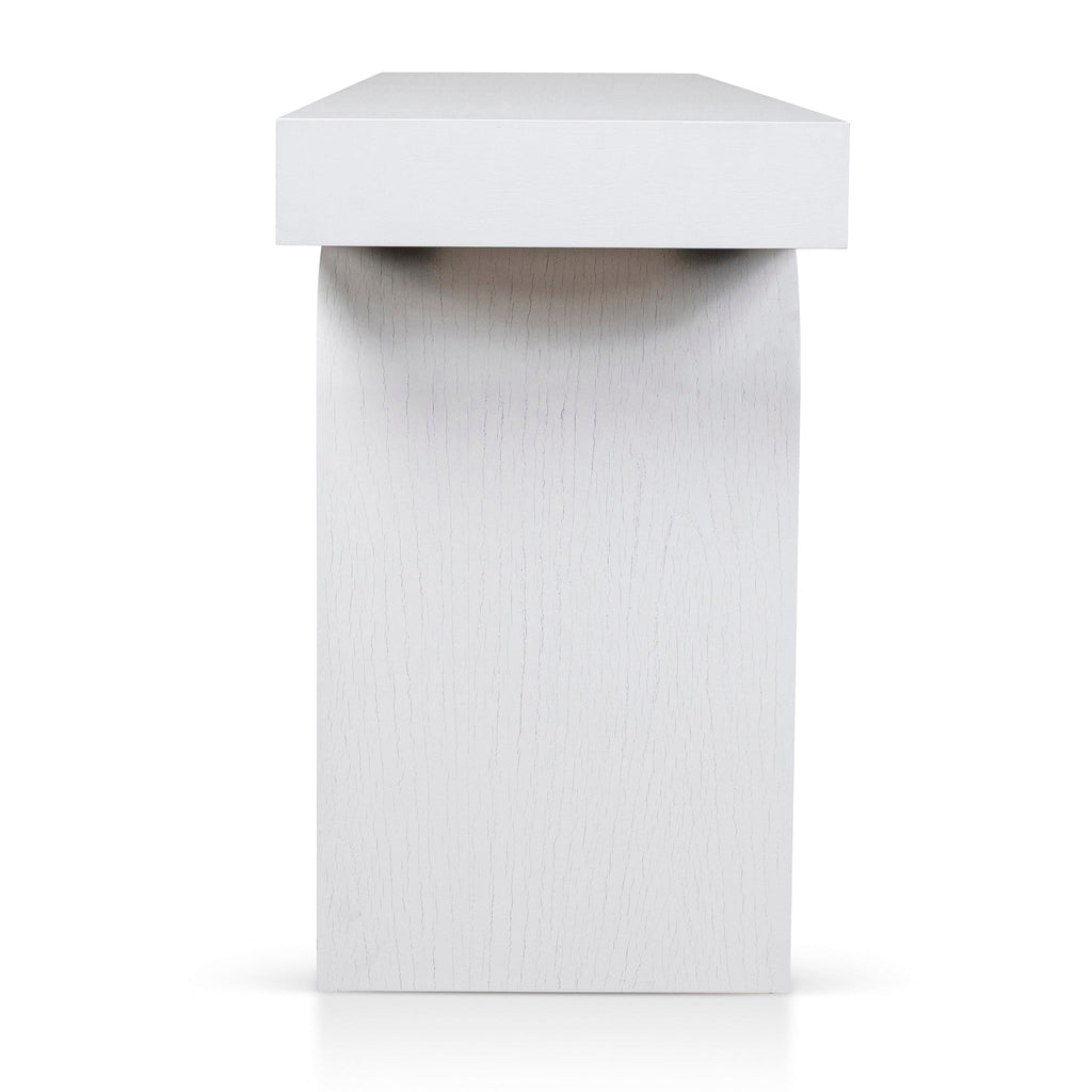 1.9m New Elm Ferrara Console Table - Full White