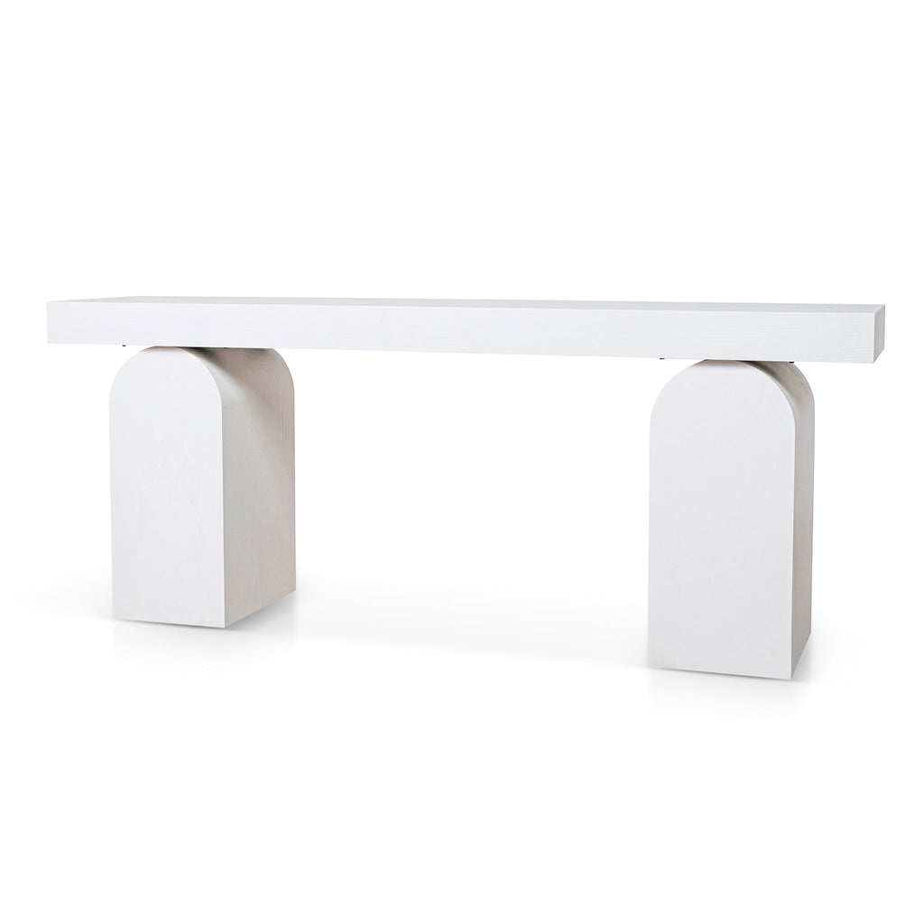 1.9m New Elm Ferrara Console Table - Full White