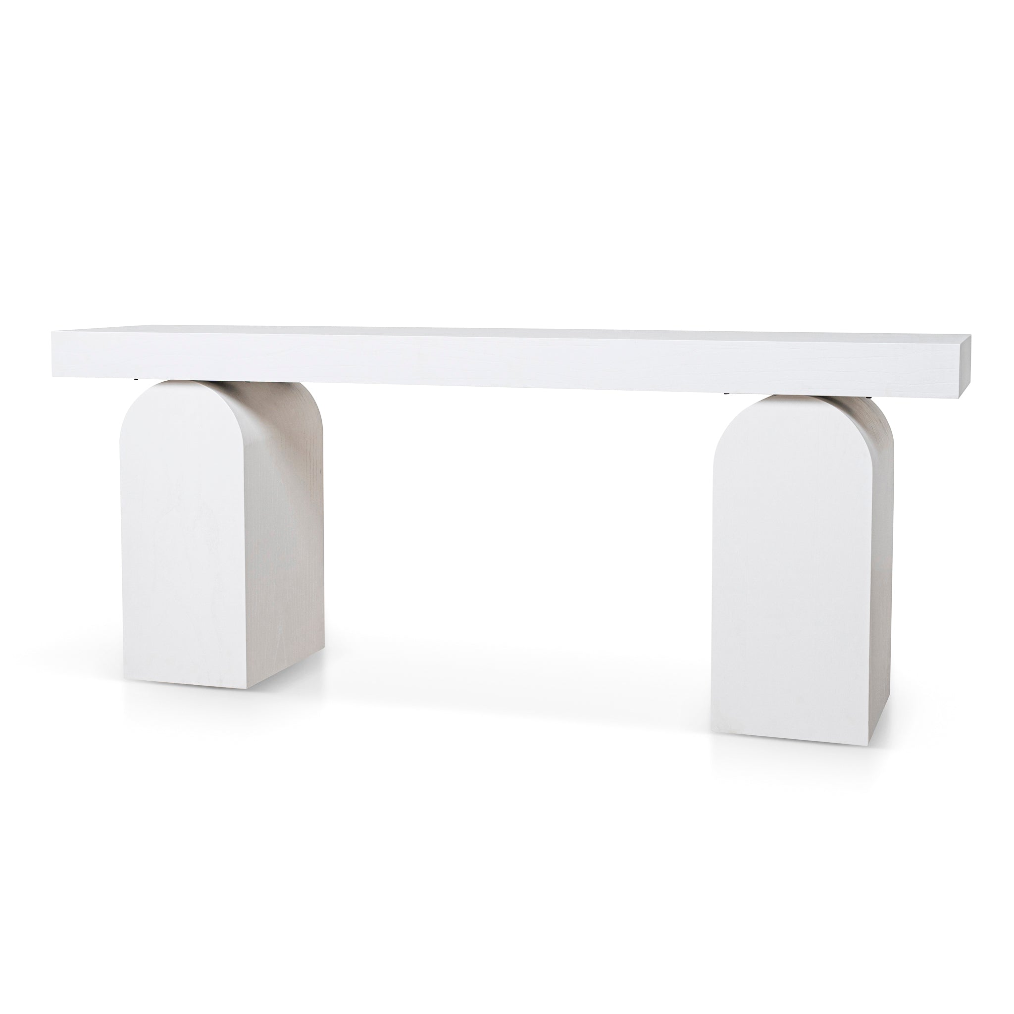 1.9m New Elm Ferrara Console Table - Full White