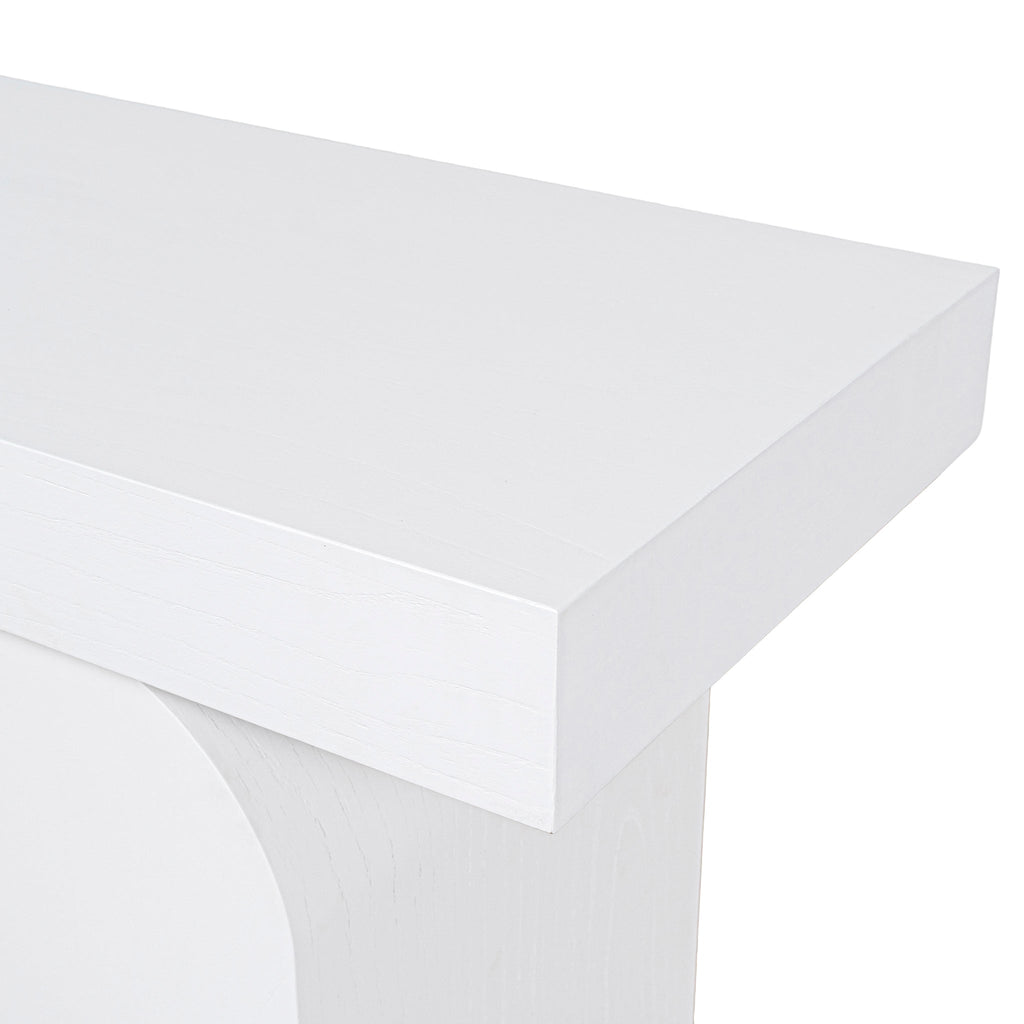 1.9m New Elm Ferrara Console Table - Full White
