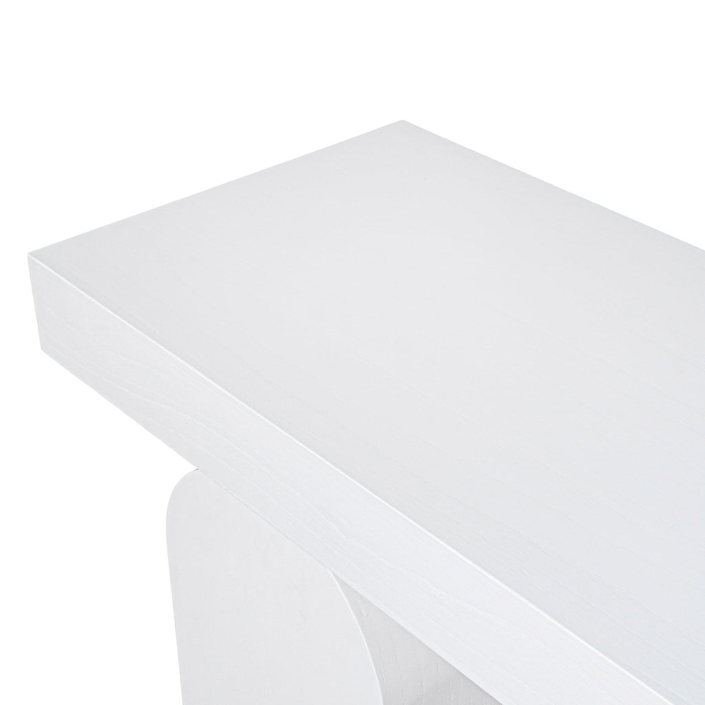 1.9m New Elm Ferrara Console Table - Full White