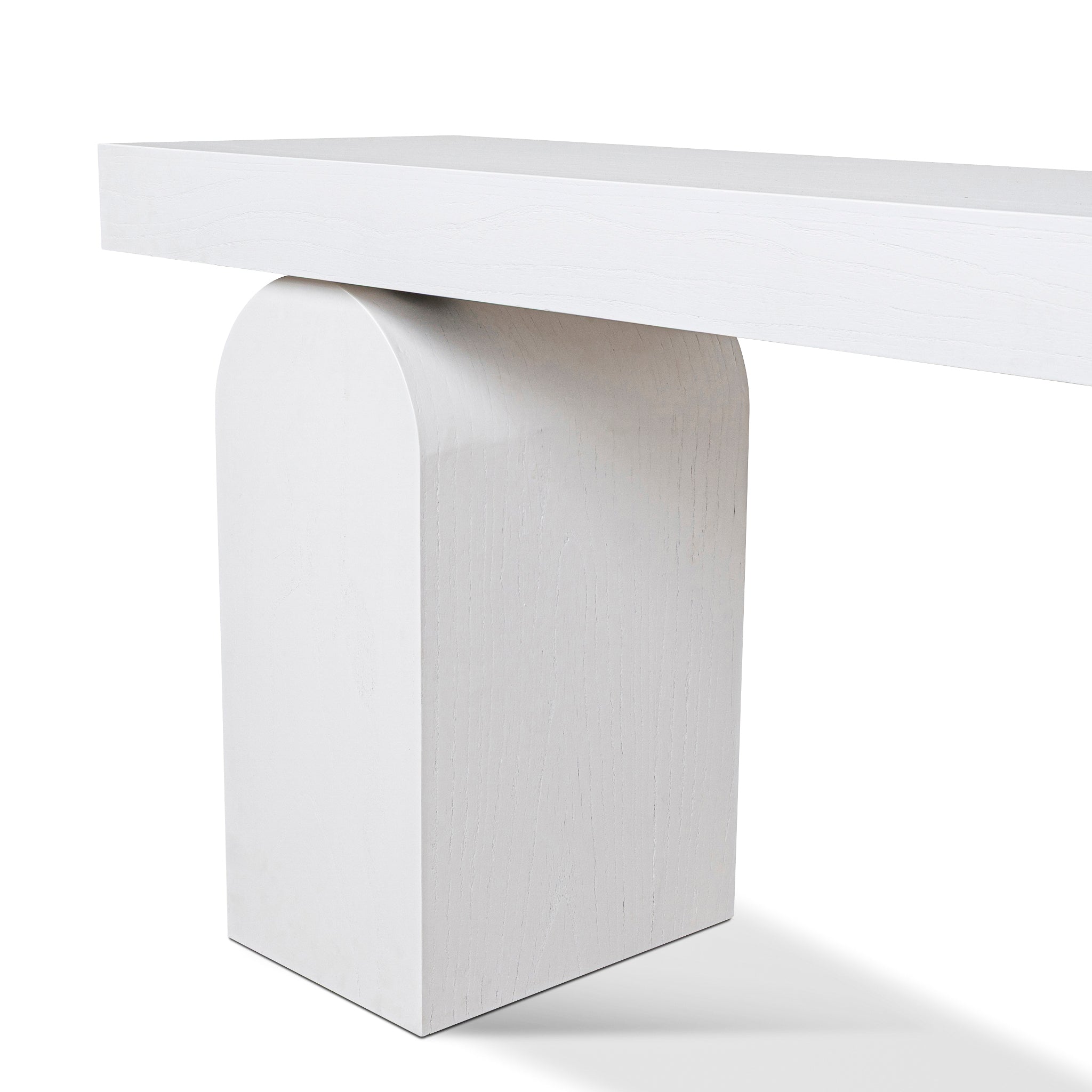 1.9m New Elm Ferrara Console Table - Full White