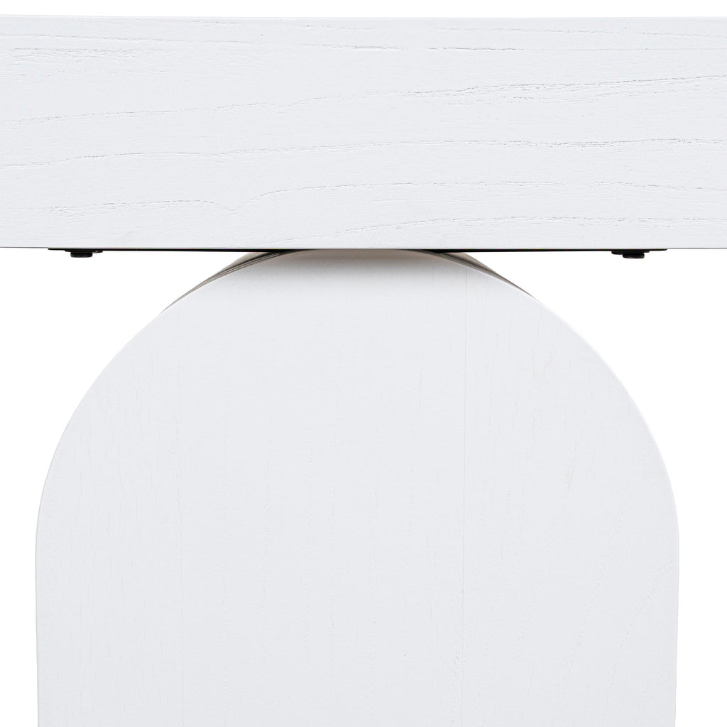 1.9m New Elm Ferrara Console Table - Full White
