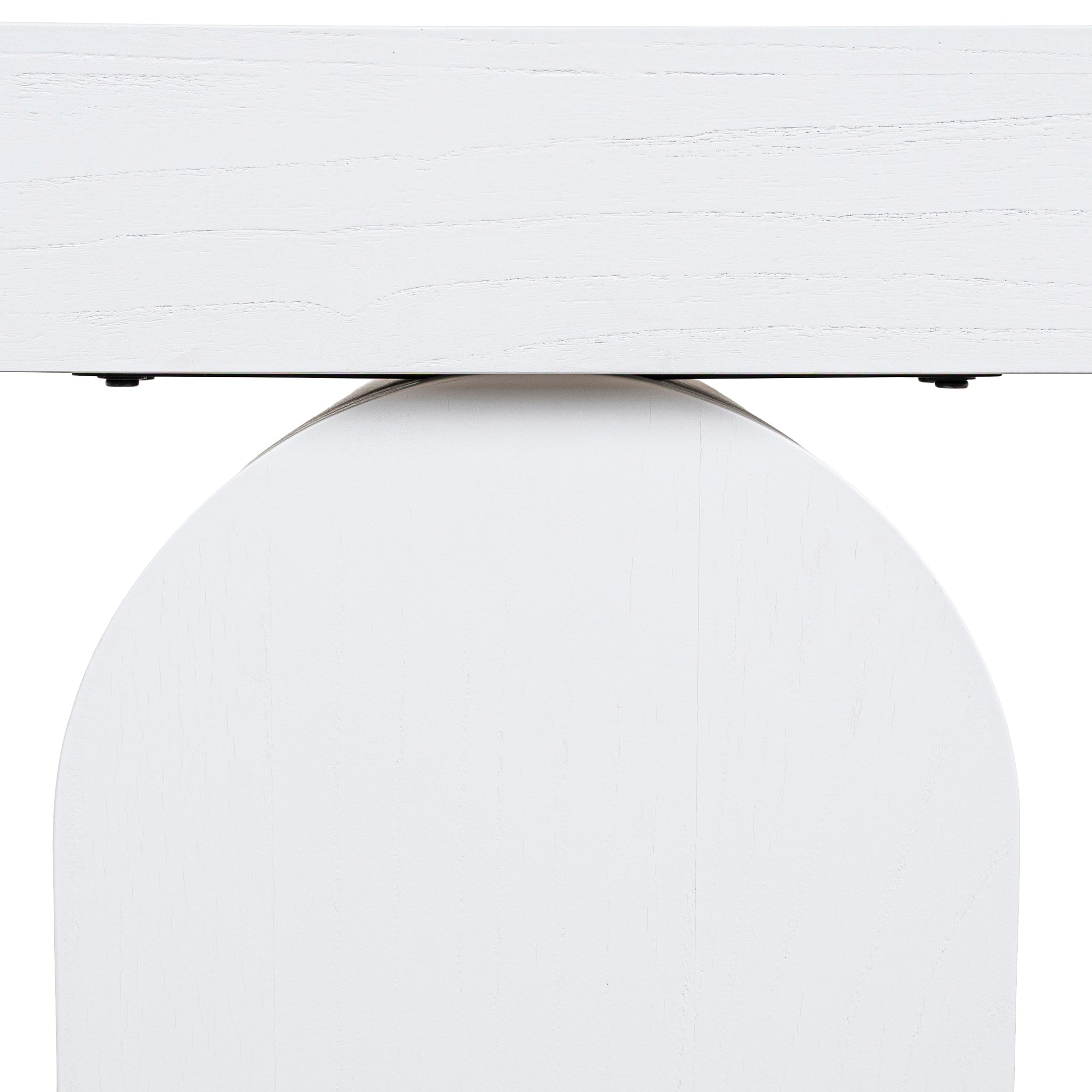 1.9m New Elm Ferrara Console Table - Full White
