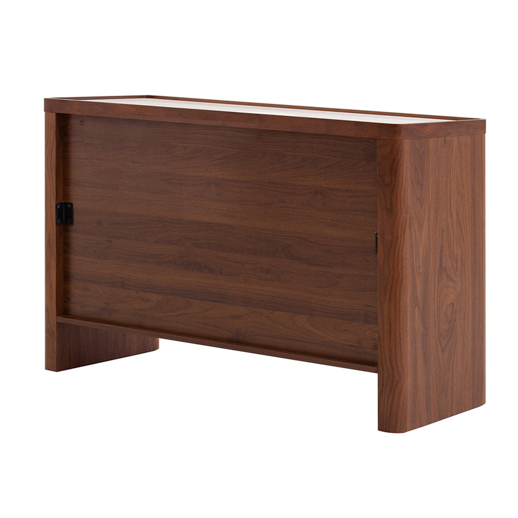 Glass Top Chest of Drawer - Walnut