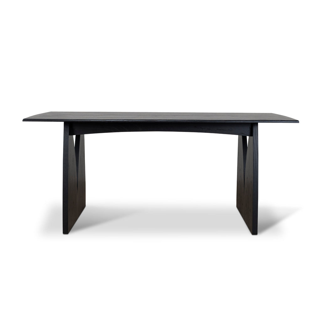 1.8m Elm Siena Dining Table - Full Black