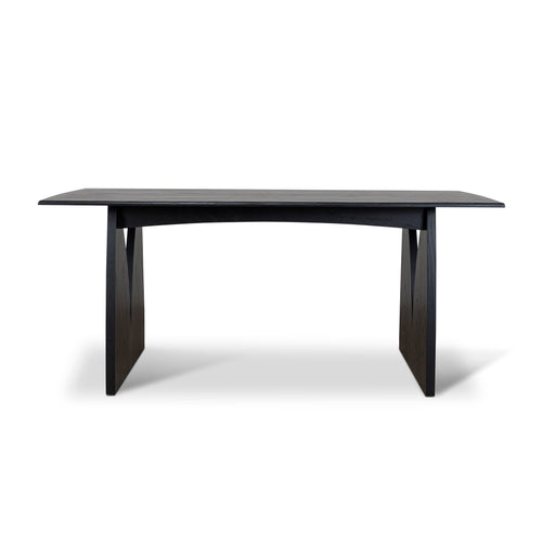 1.8m Elm Siena Dining Table - Full Black