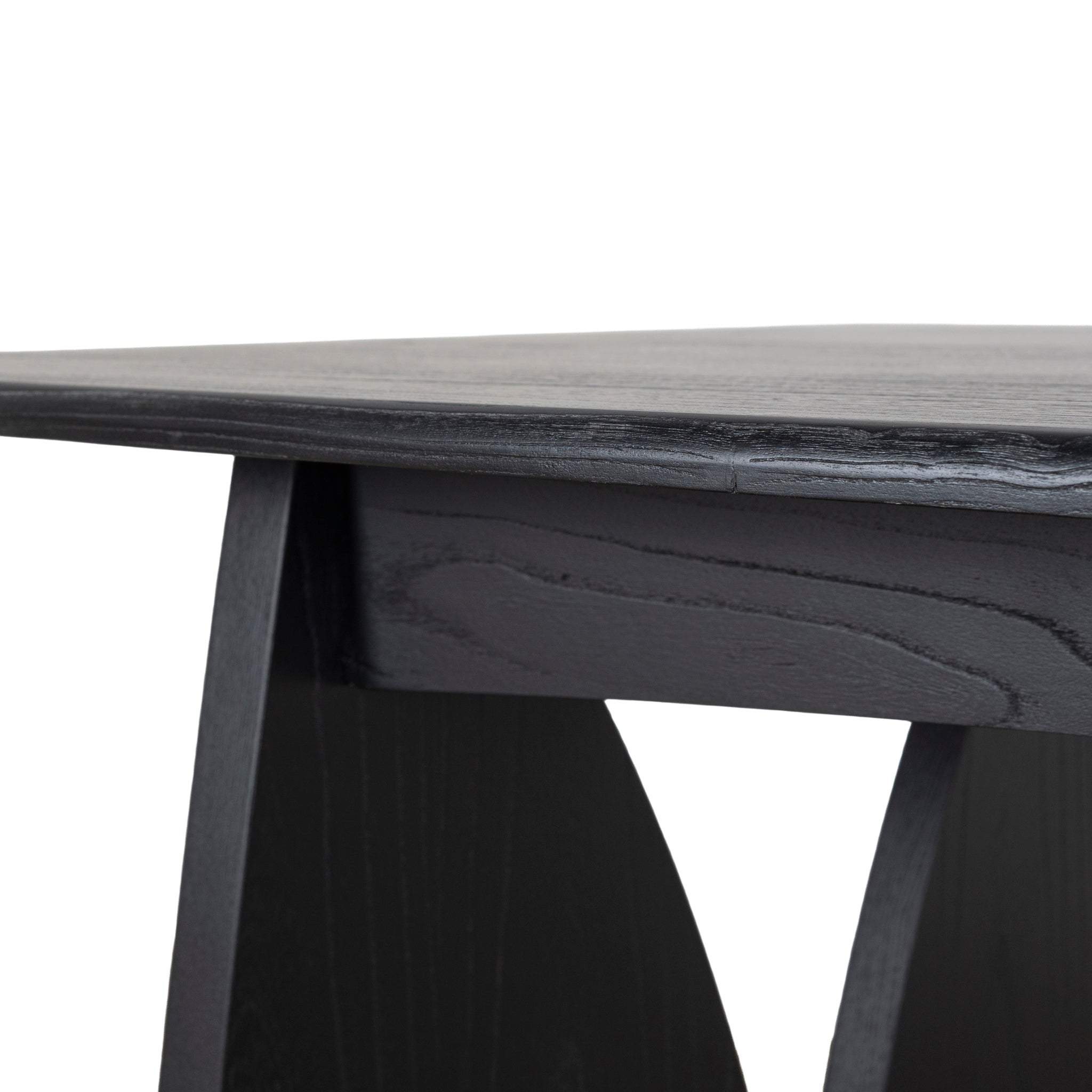 1.8m Elm Siena Dining Table - Full Black