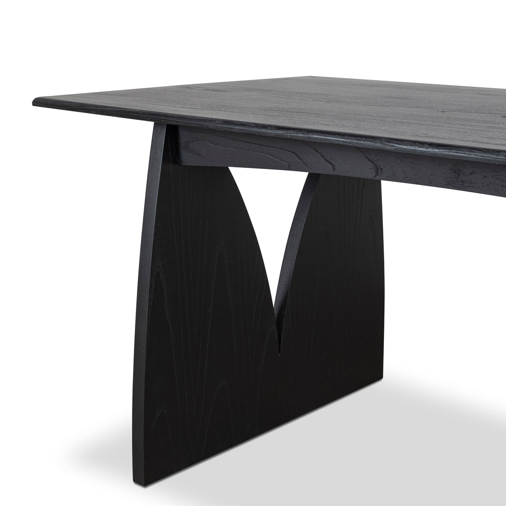 1.8m Elm Siena Dining Table - Full Black