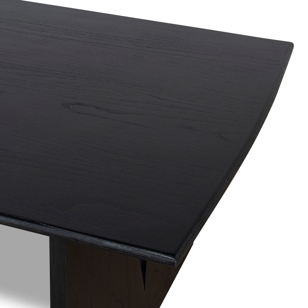 1.8m Elm Siena Dining Table - Full Black