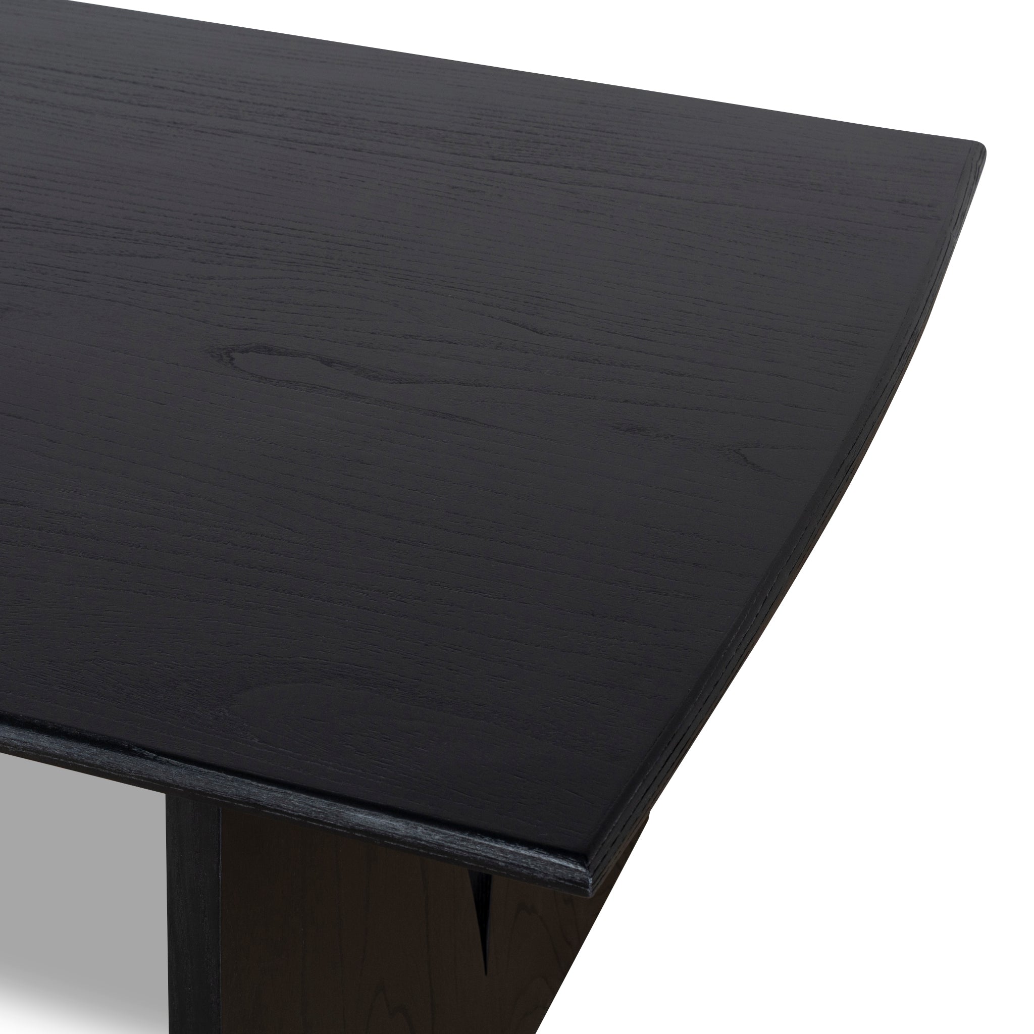 1.8m Elm Siena Dining Table - Full Black
