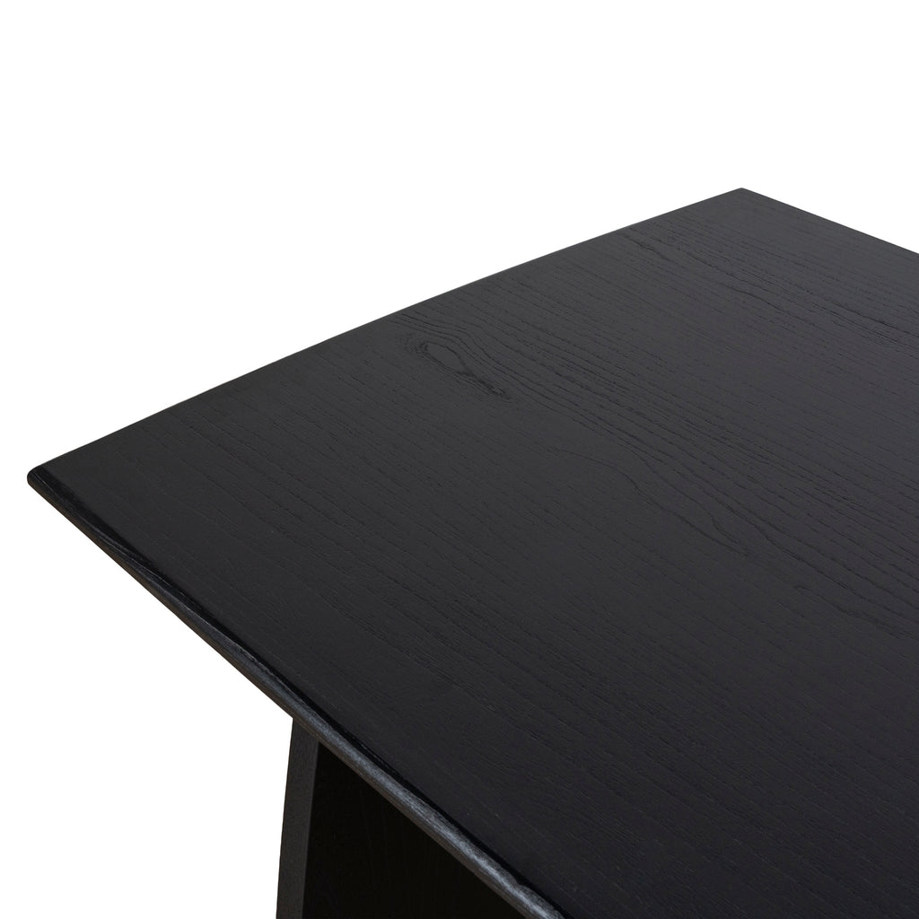 1.8m Elm Siena Dining Table - Full Black