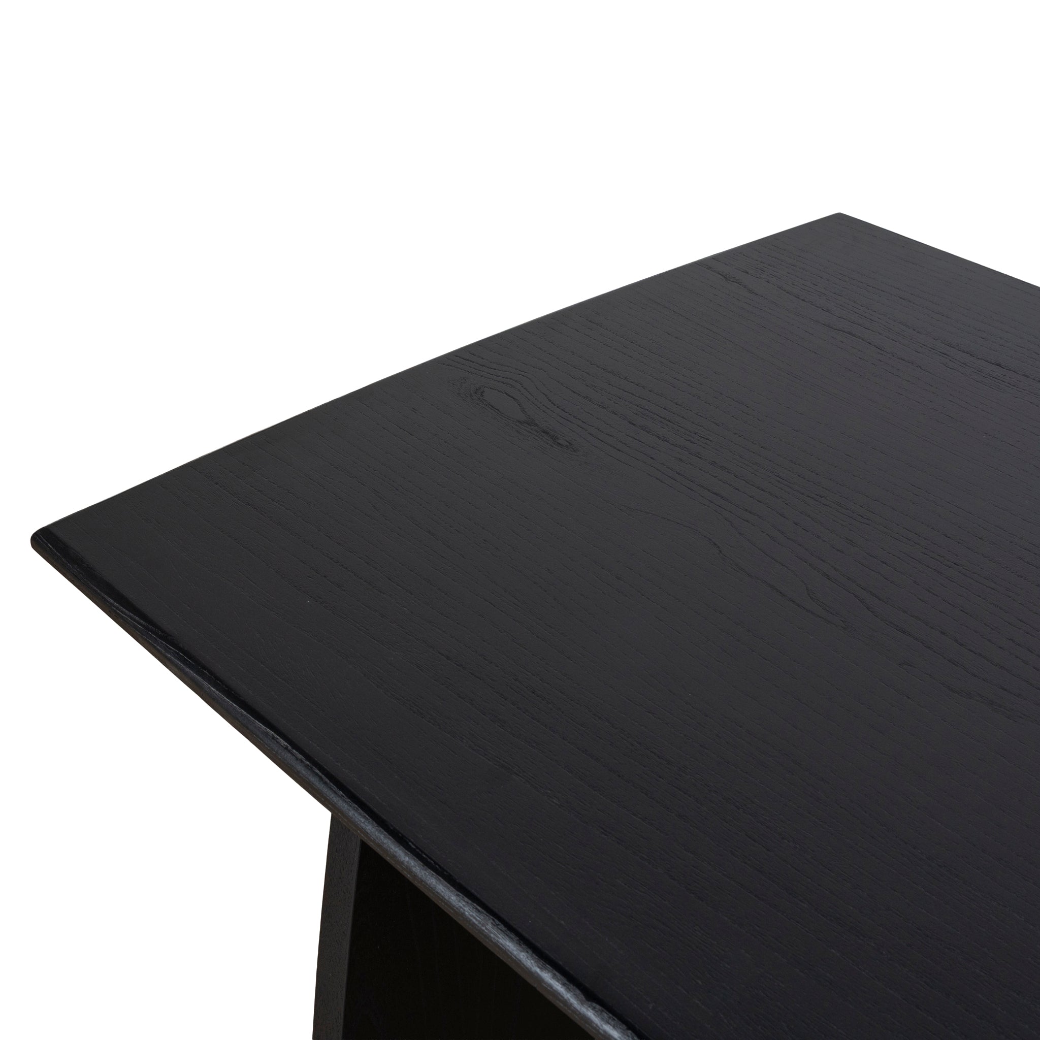 1.8m Elm Siena Dining Table - Full Black