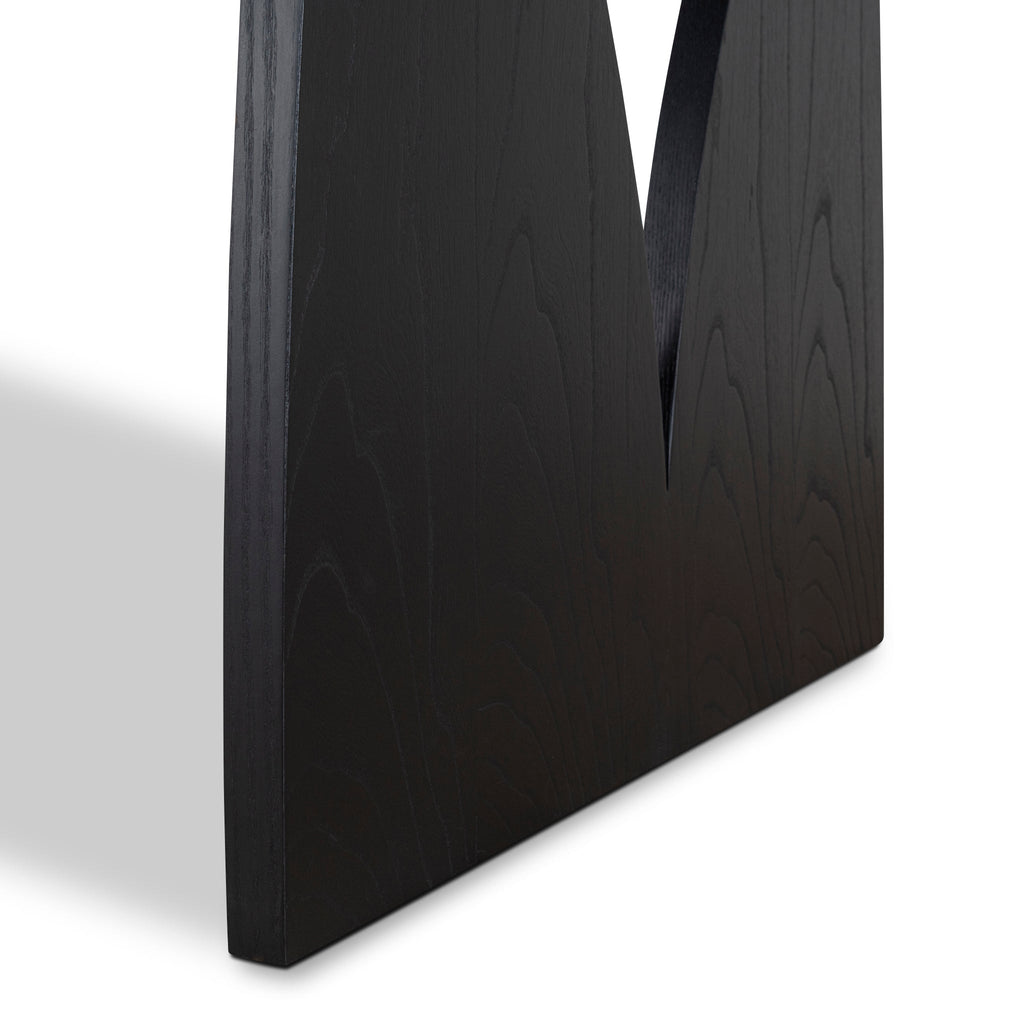 1.8m Elm Siena Dining Table - Full Black