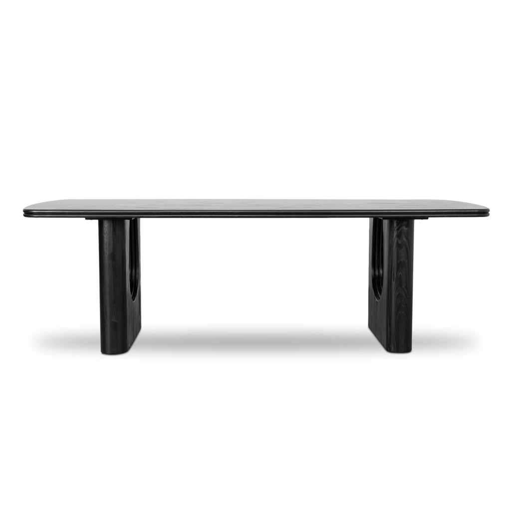 2.4m Recycled Fir Siena Dining Table - Full Black