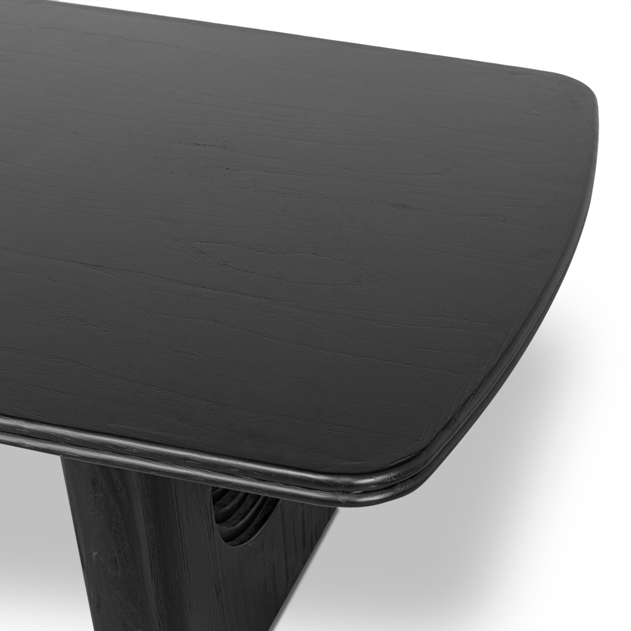 2.4m Recycled Fir Siena Dining Table - Full Black