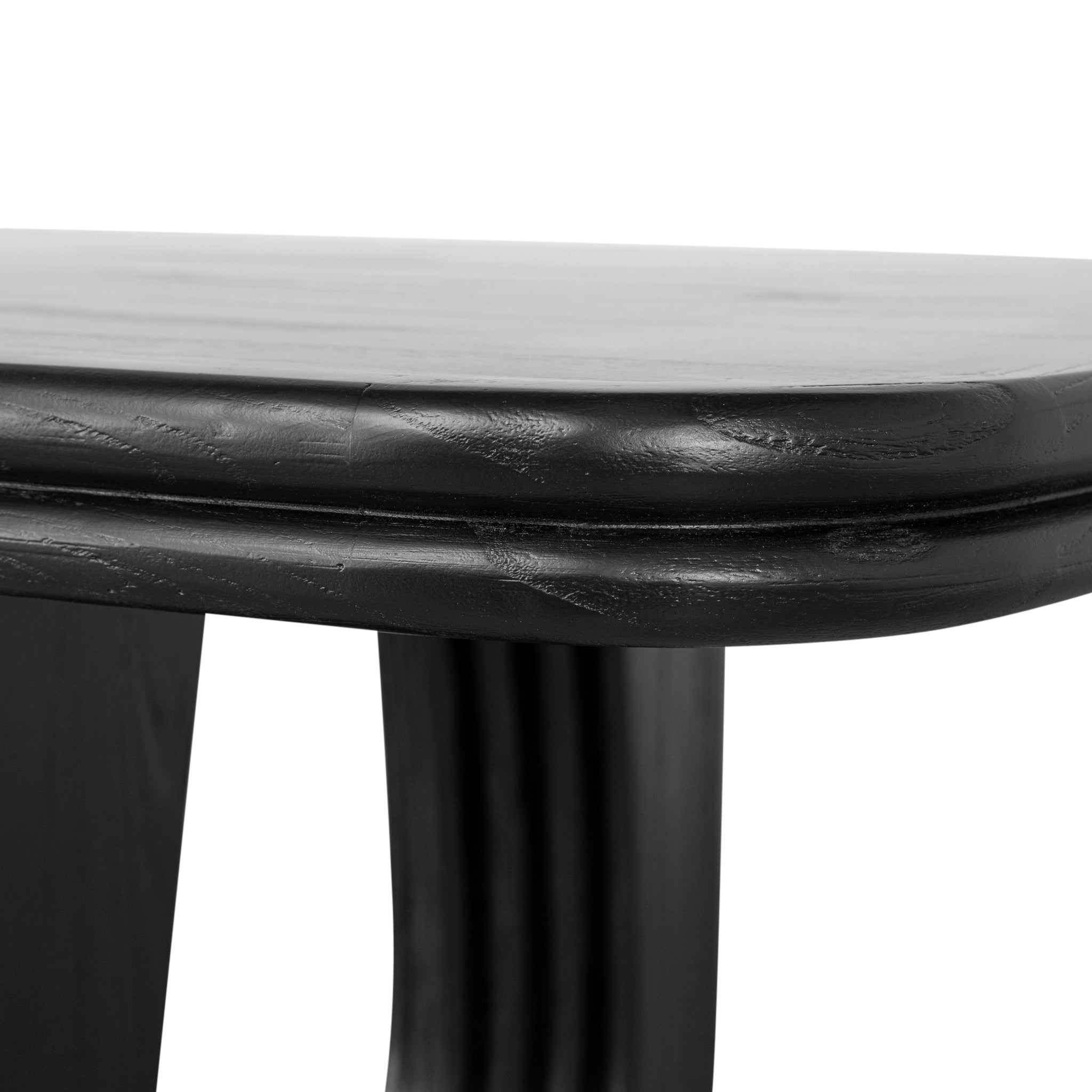 2.4m Recycled Fir Siena Dining Table - Full Black