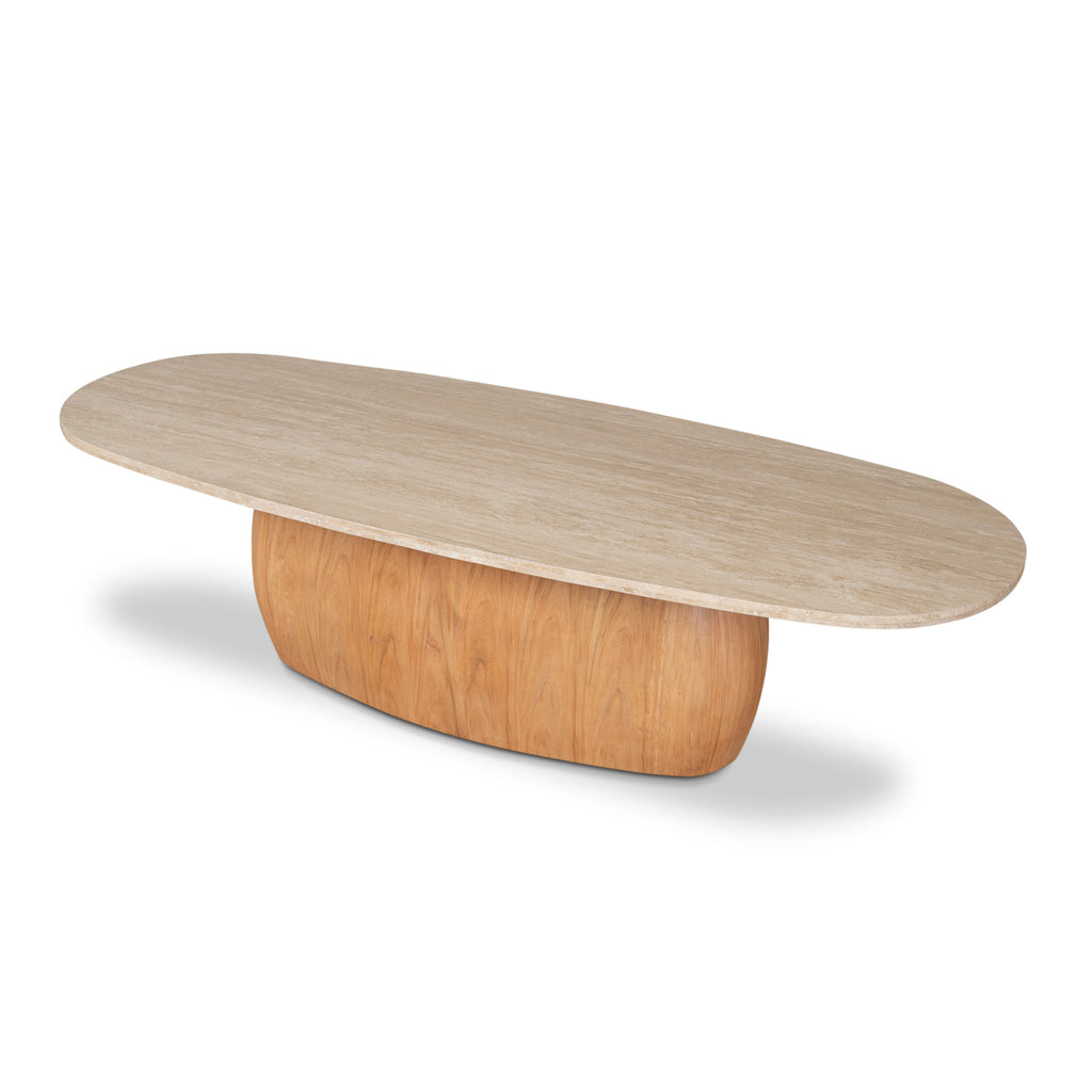 2.8m Travertine Siena Dining Table - Natural