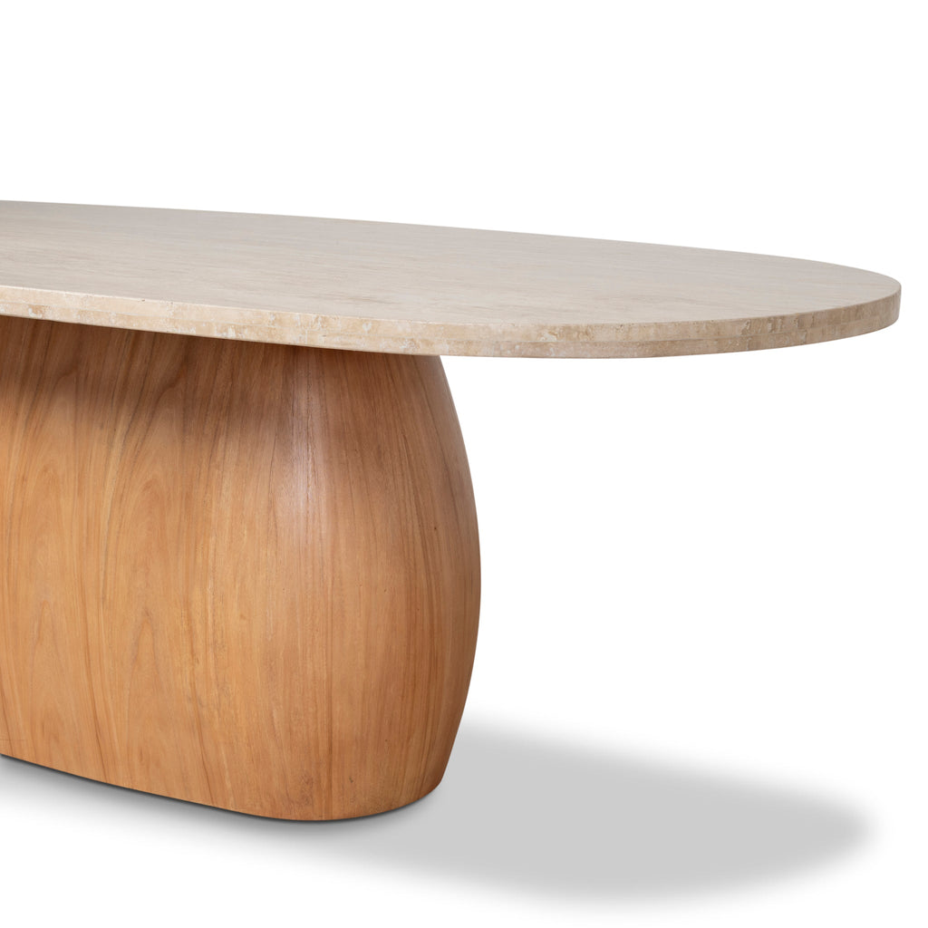 2.8m Travertine Siena Dining Table - Natural