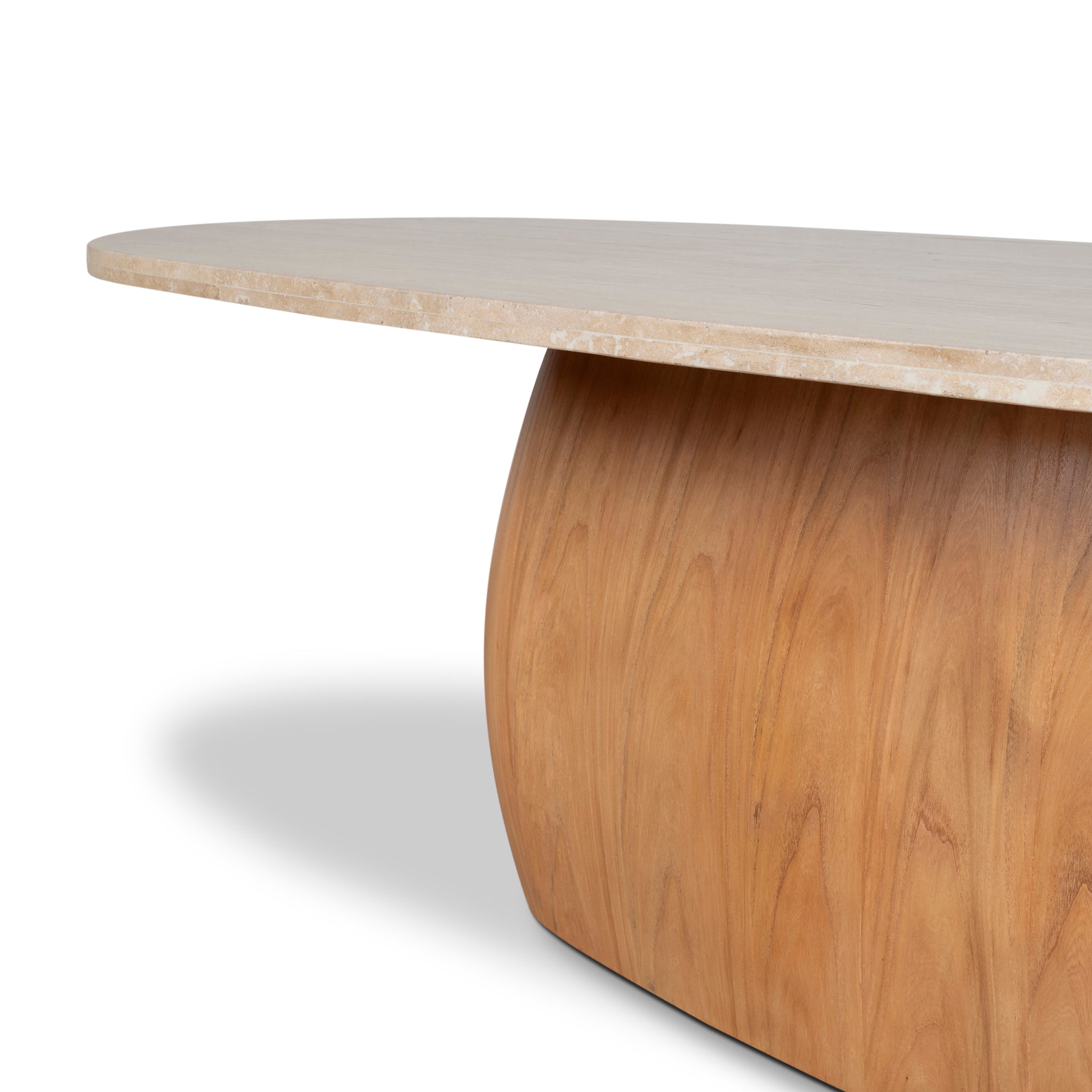 2.8m Travertine Siena Dining Table - Natural