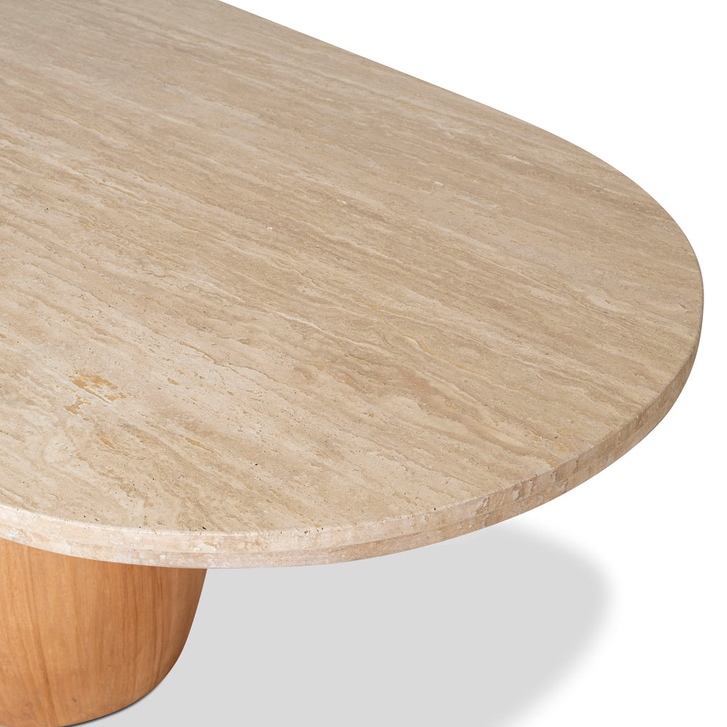 2.8m Travertine Siena Dining Table - Natural