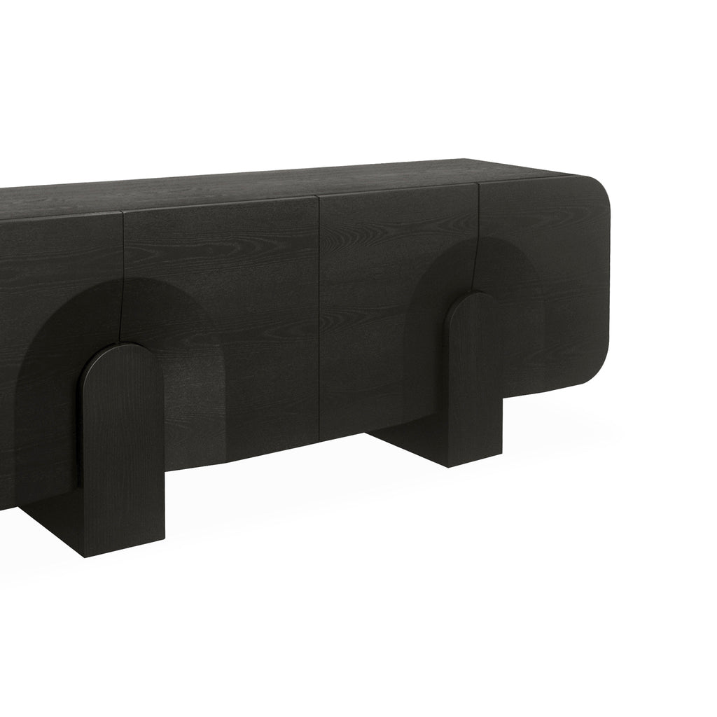 2.1m Modena Buffet Unit - Textured Espresso Black