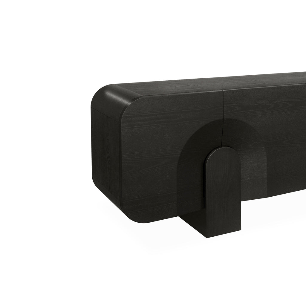 2.1m Modena Buffet Unit - Textured Espresso Black