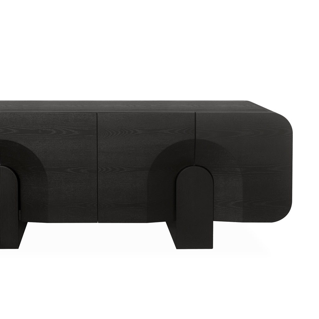 2.1m Modena Buffet Unit - Textured Espresso Black