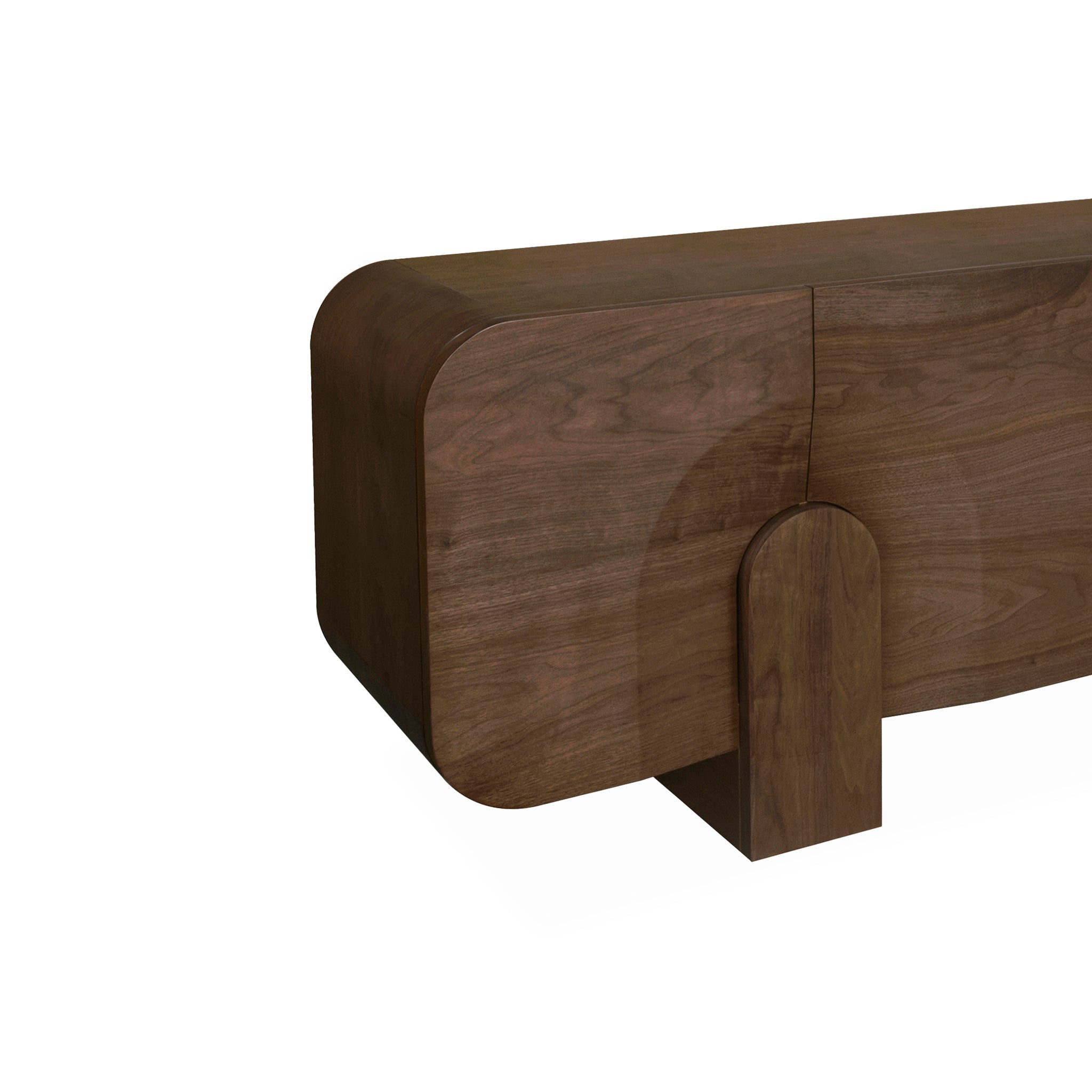 2.1m Modena Buffet Unit - Light Walnut