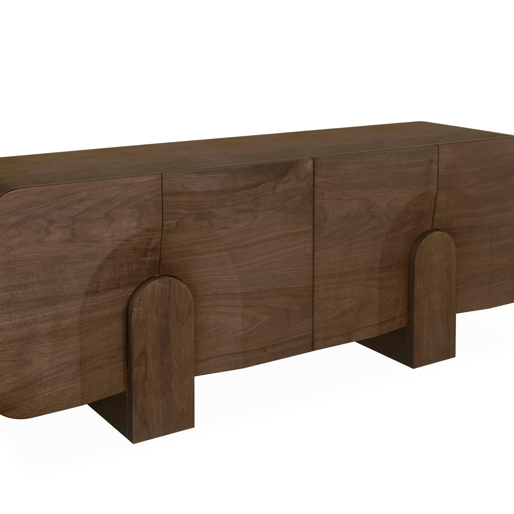 2.1m Modena Buffet Unit - Light Walnut
