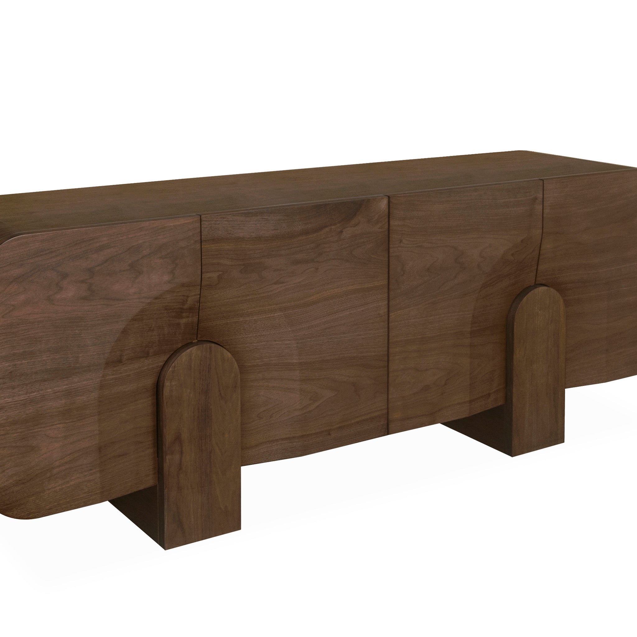 2.1m Modena Buffet Unit - Light Walnut