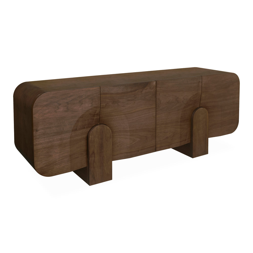 2.1m Modena Buffet Unit - Light Walnut