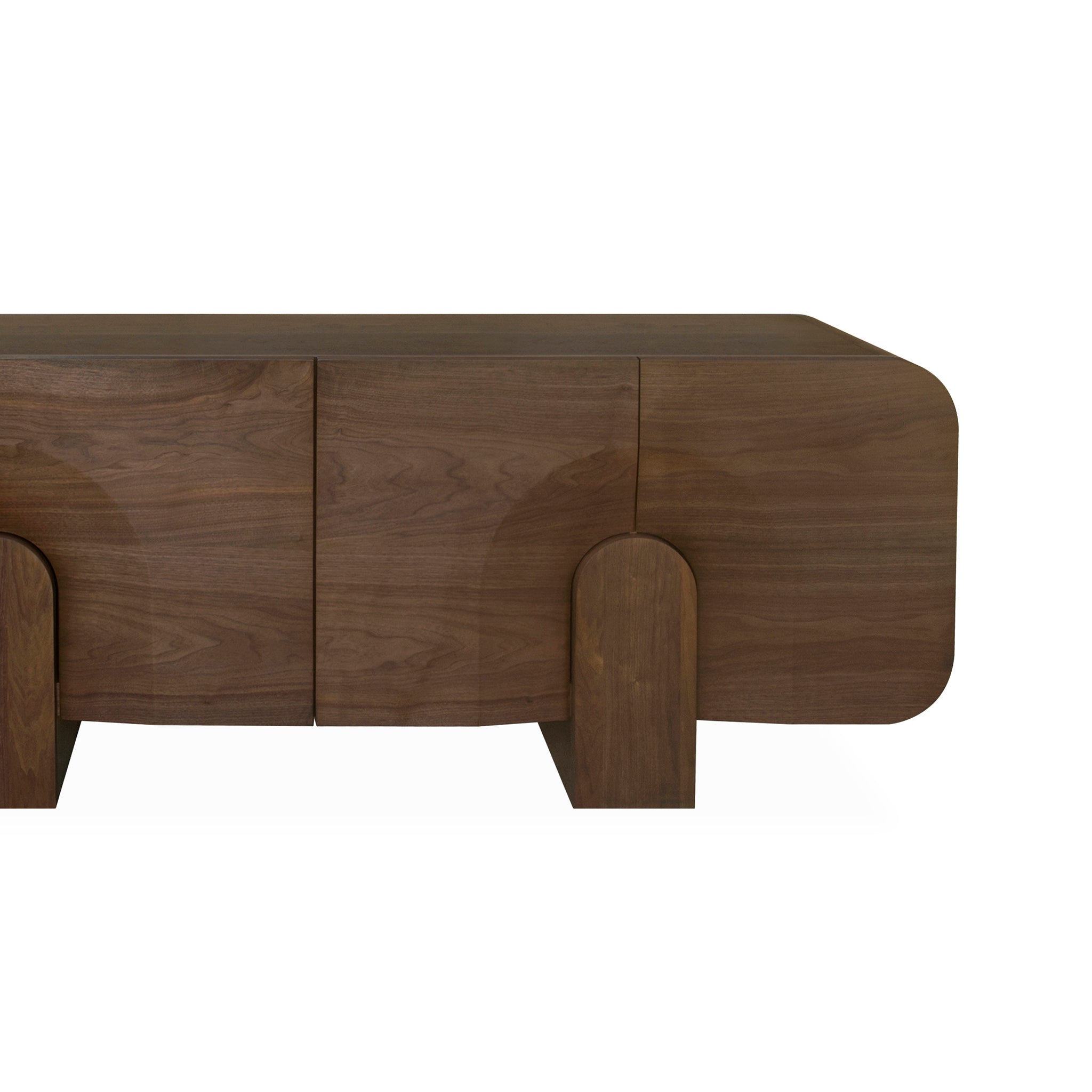 2.1m Modena Buffet Unit - Light Walnut