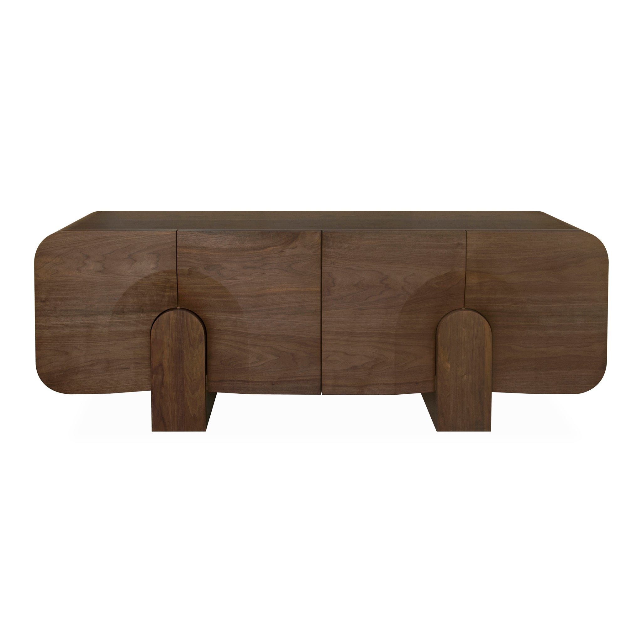 2.1m Modena Buffet Unit - Light Walnut