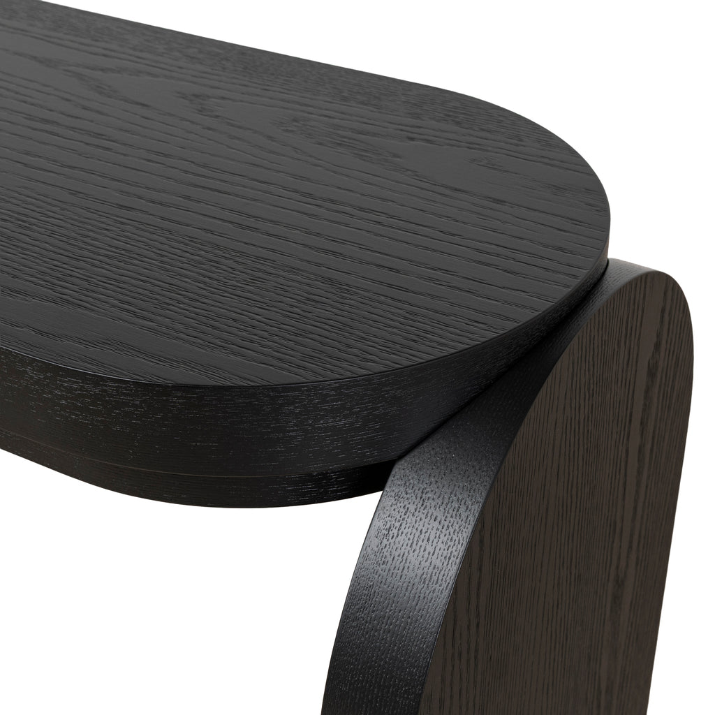 1.7m Ferrara Console Table - Textured Espresso Black