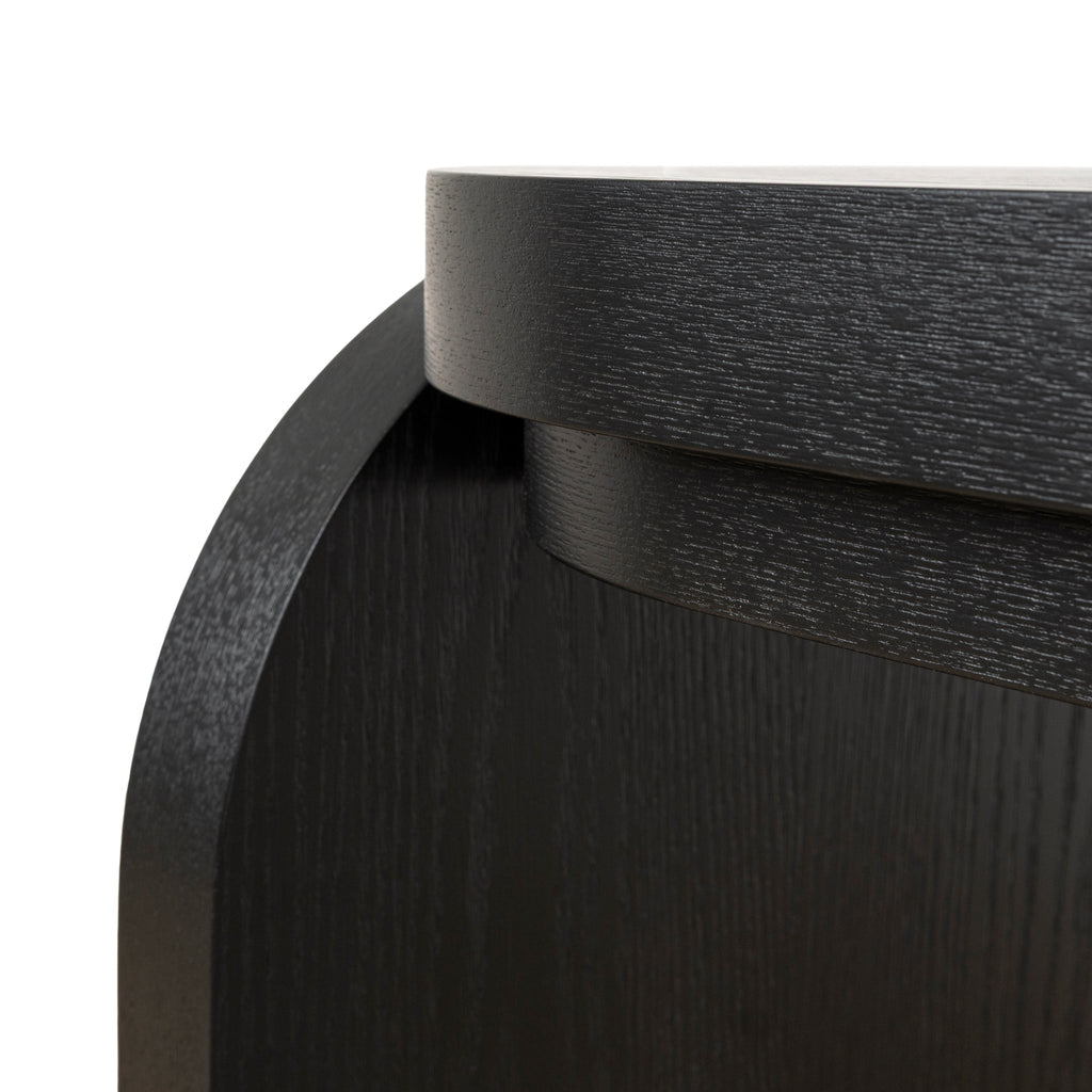 1.7m Ferrara Console Table - Textured Espresso Black