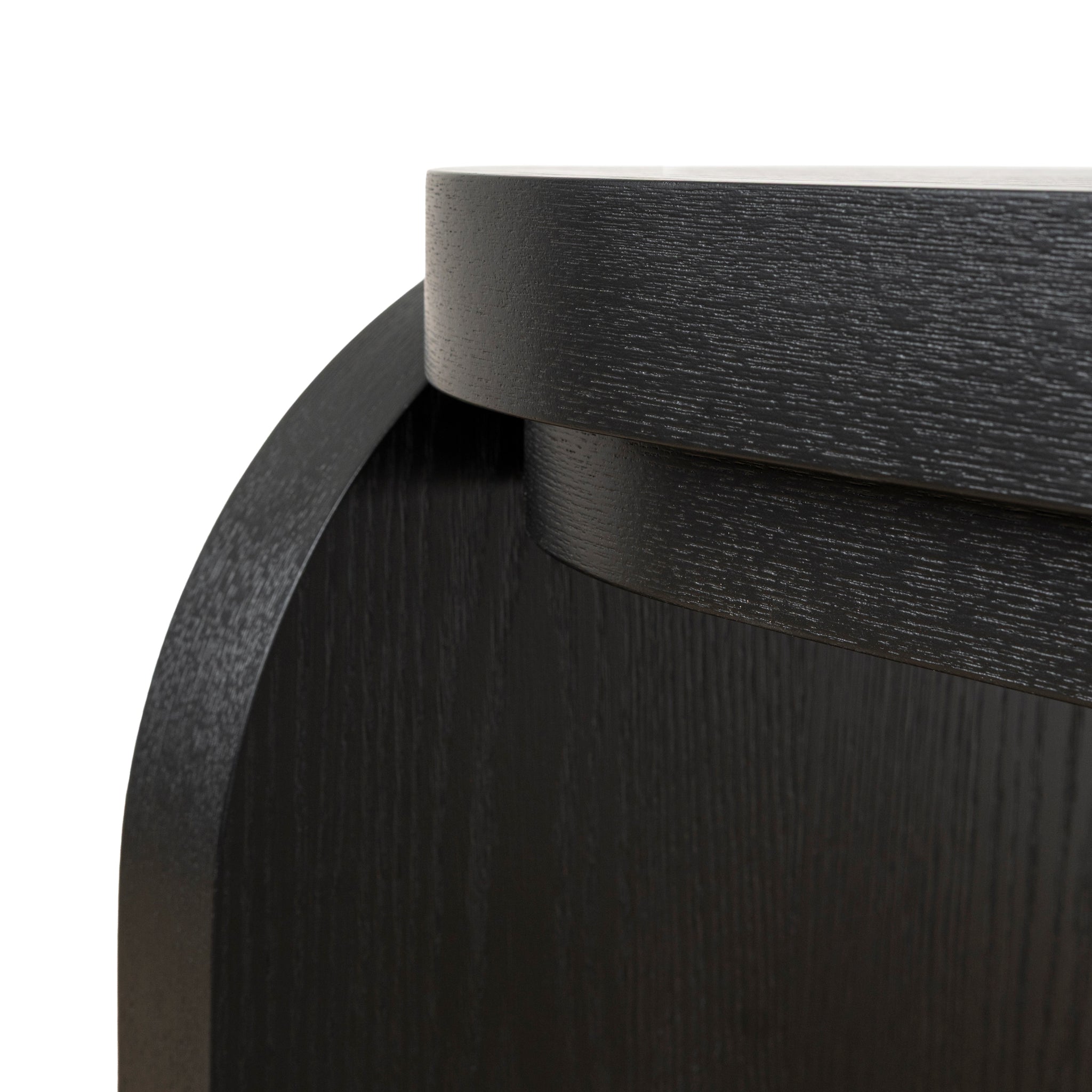 1.7m Ferrara Console Table - Textured Espresso Black