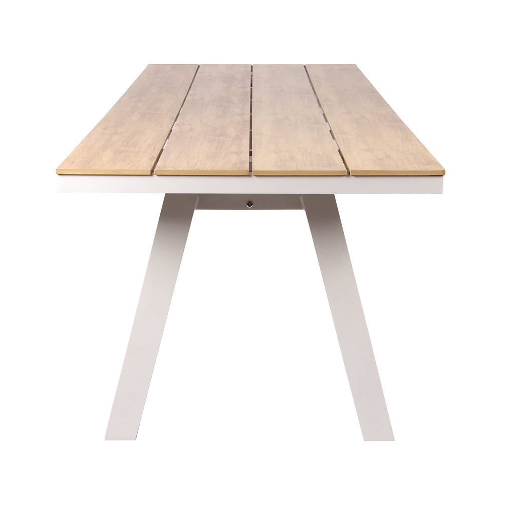 2.3m Sand White Outdoor Siena Dining Table - Natural