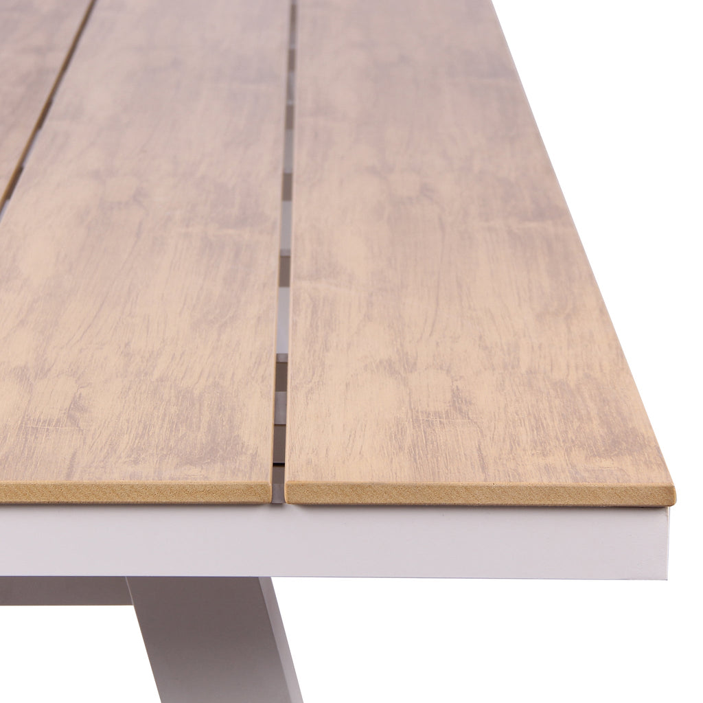 2.3m Sand White Outdoor Siena Dining Table - Natural