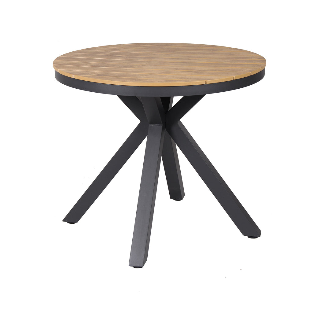 90cm Round Charcoal Outdoor Siena Dining Table - Natural