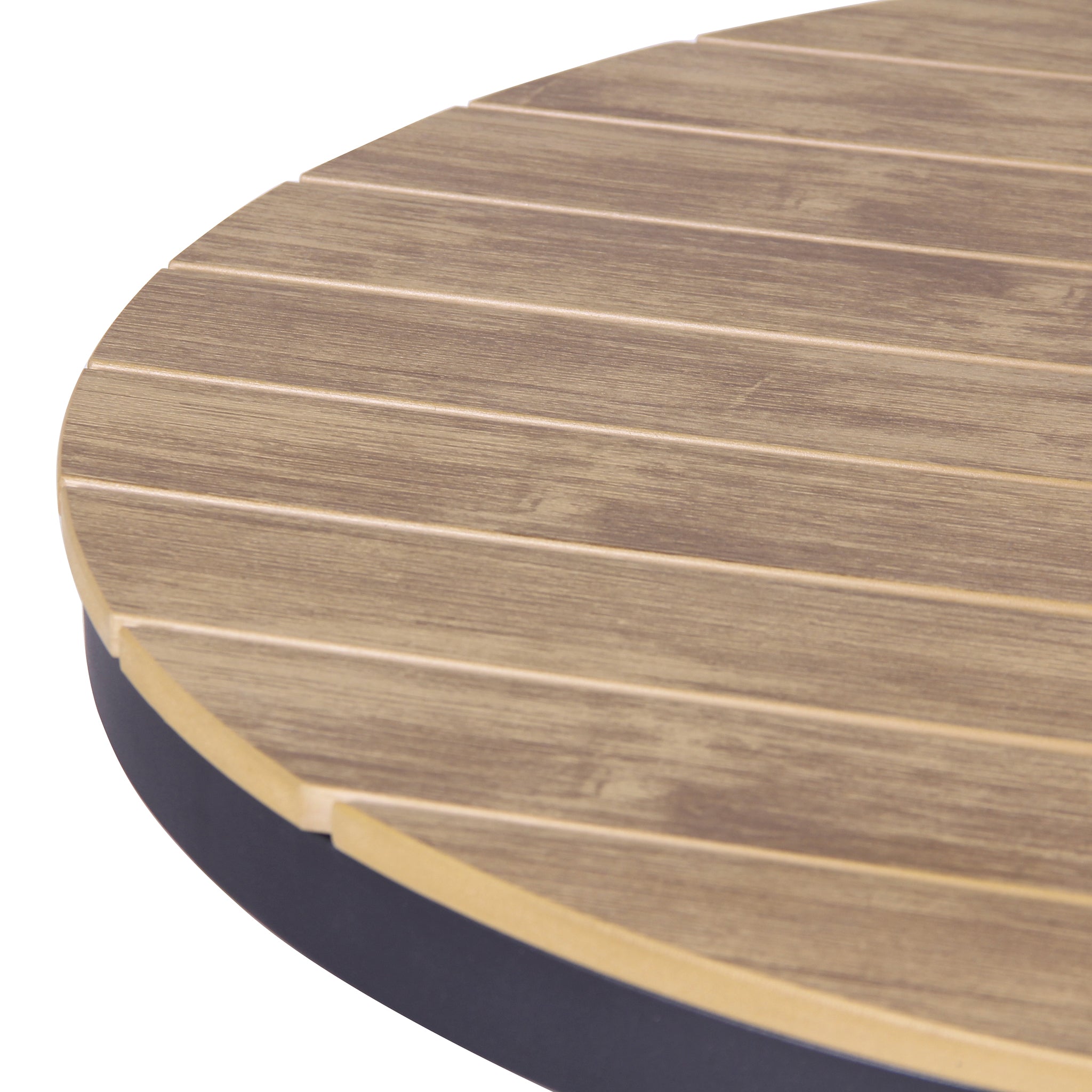 90cm Round Charcoal Outdoor Siena Dining Table - Natural
