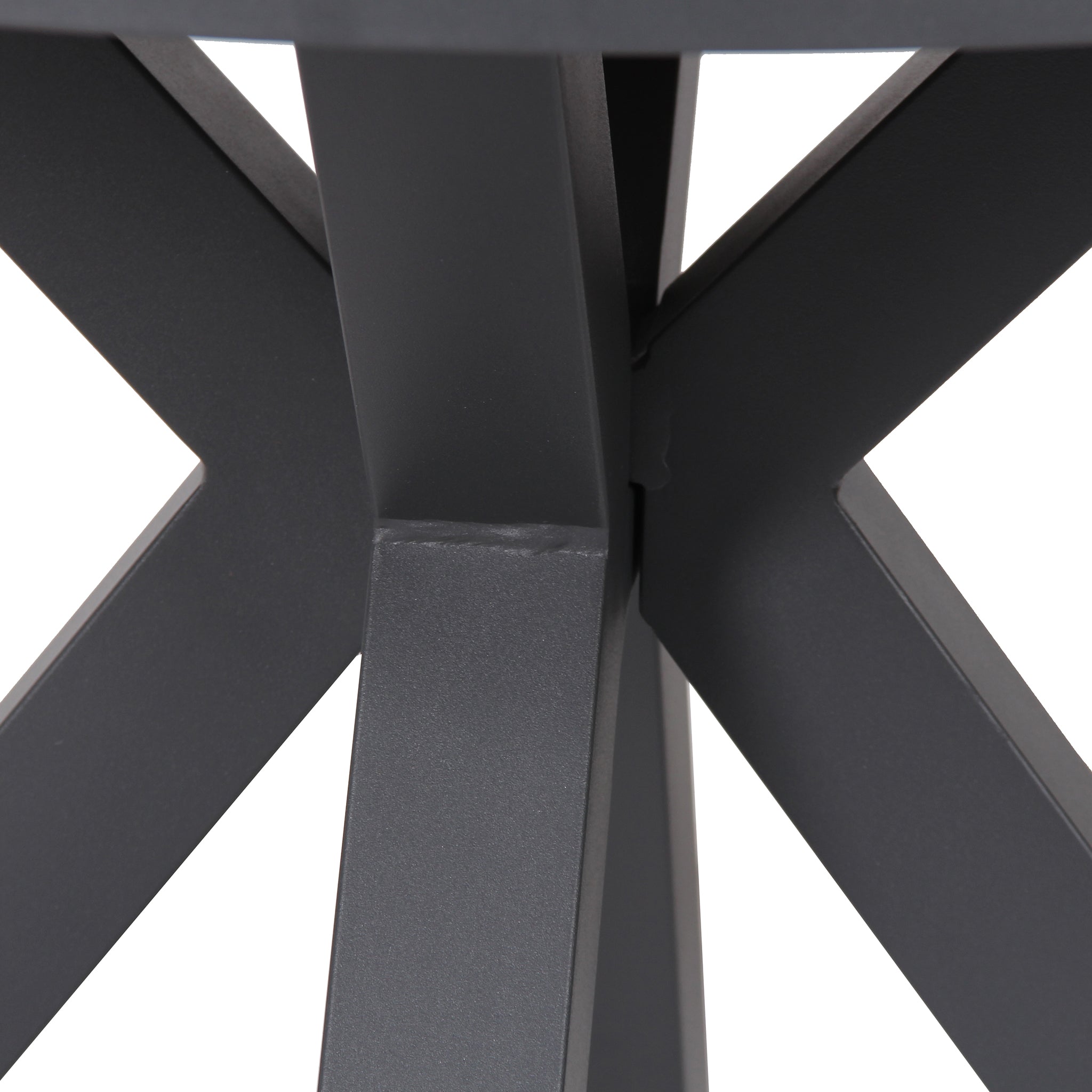 90cm Round Charcoal Outdoor Siena Dining Table - Natural