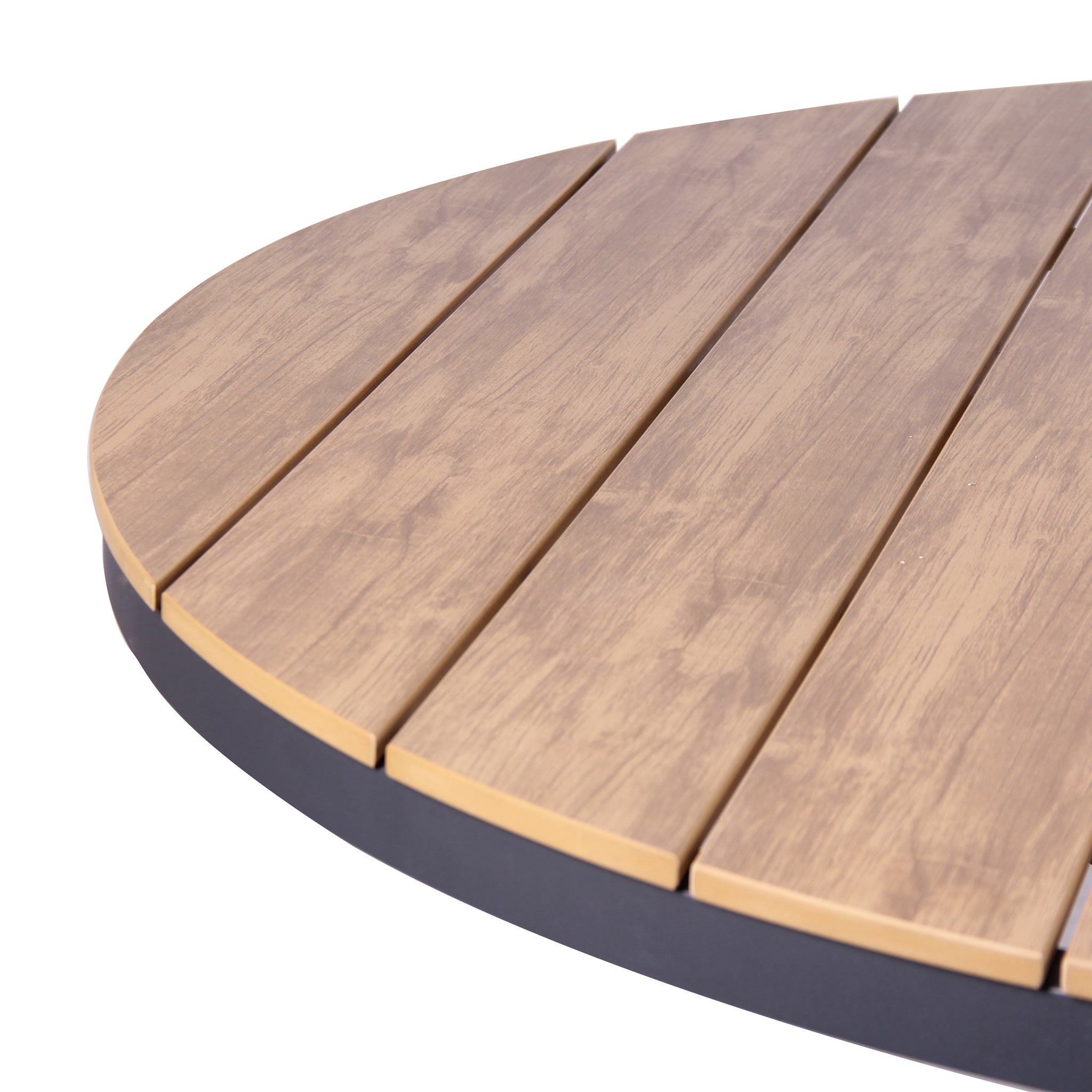 1.4m Round Charcoal Outdoor Siena Dining Table - Natural