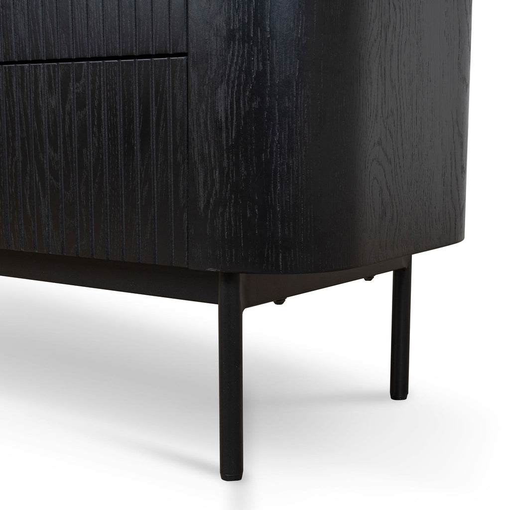 1.2m Chest of Drawers - Full Black