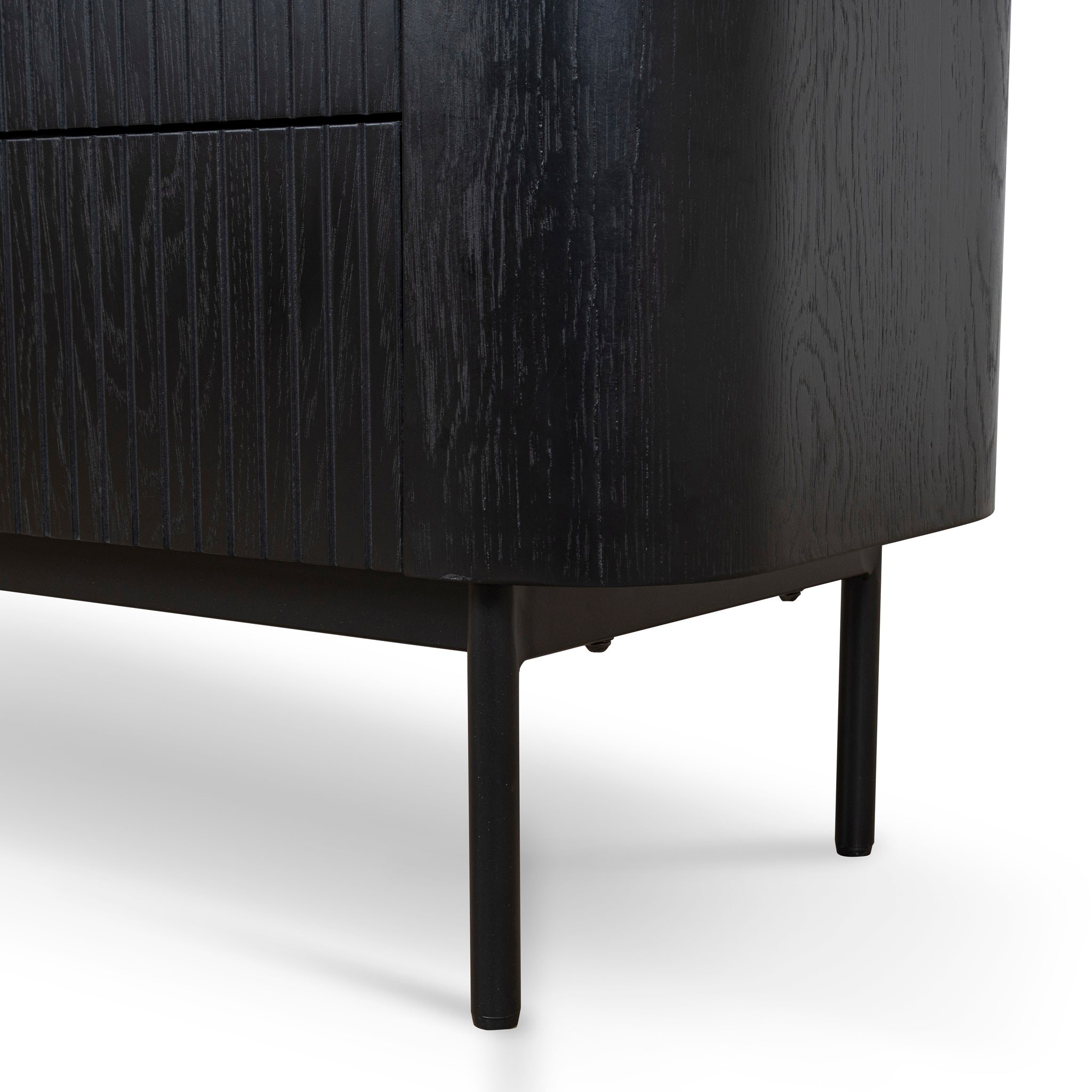 1.2m Chest of Drawers - Full Black