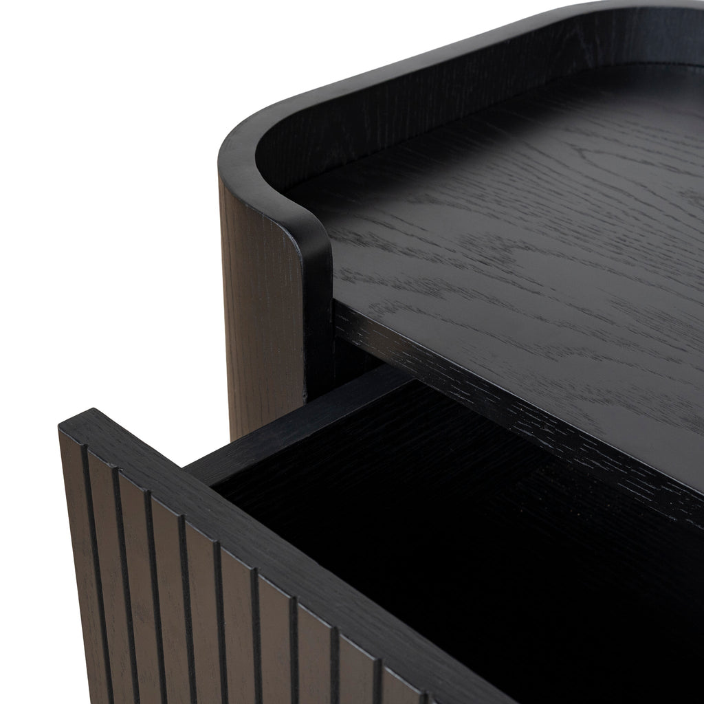1.2m Chest of Drawers - Full Black