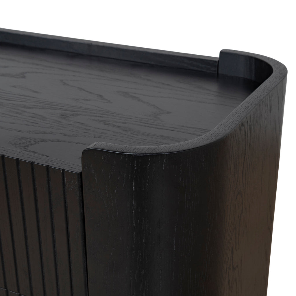1.2m Chest of Drawers - Full Black