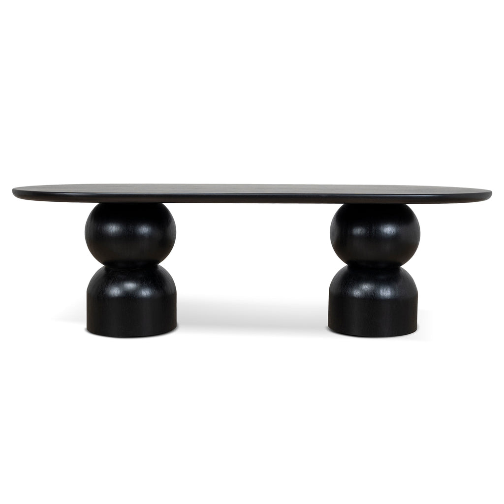 2.5m Siena Dining Table - Full Black