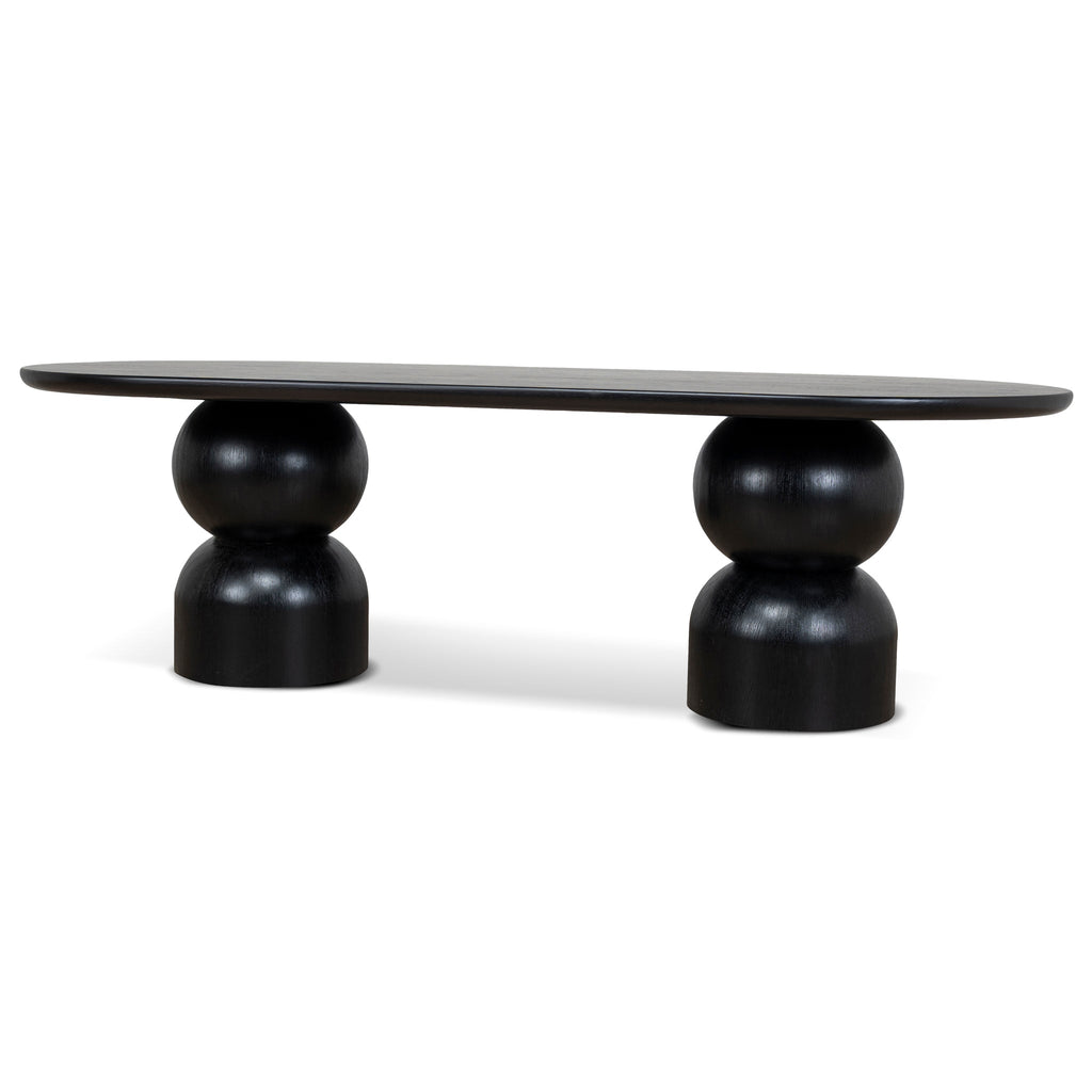 2.5m Siena Dining Table - Full Black