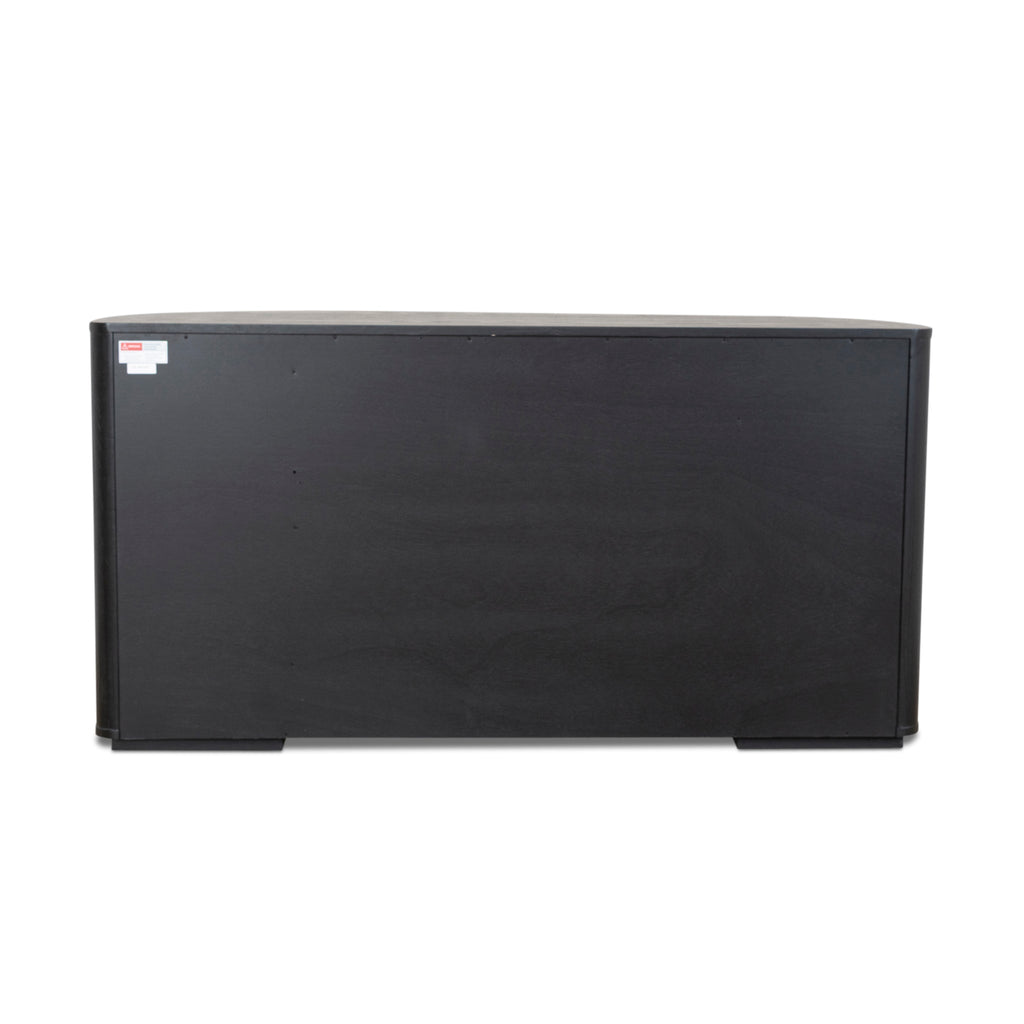 1.55m Rattan Milano Home Office Desk - Full Black